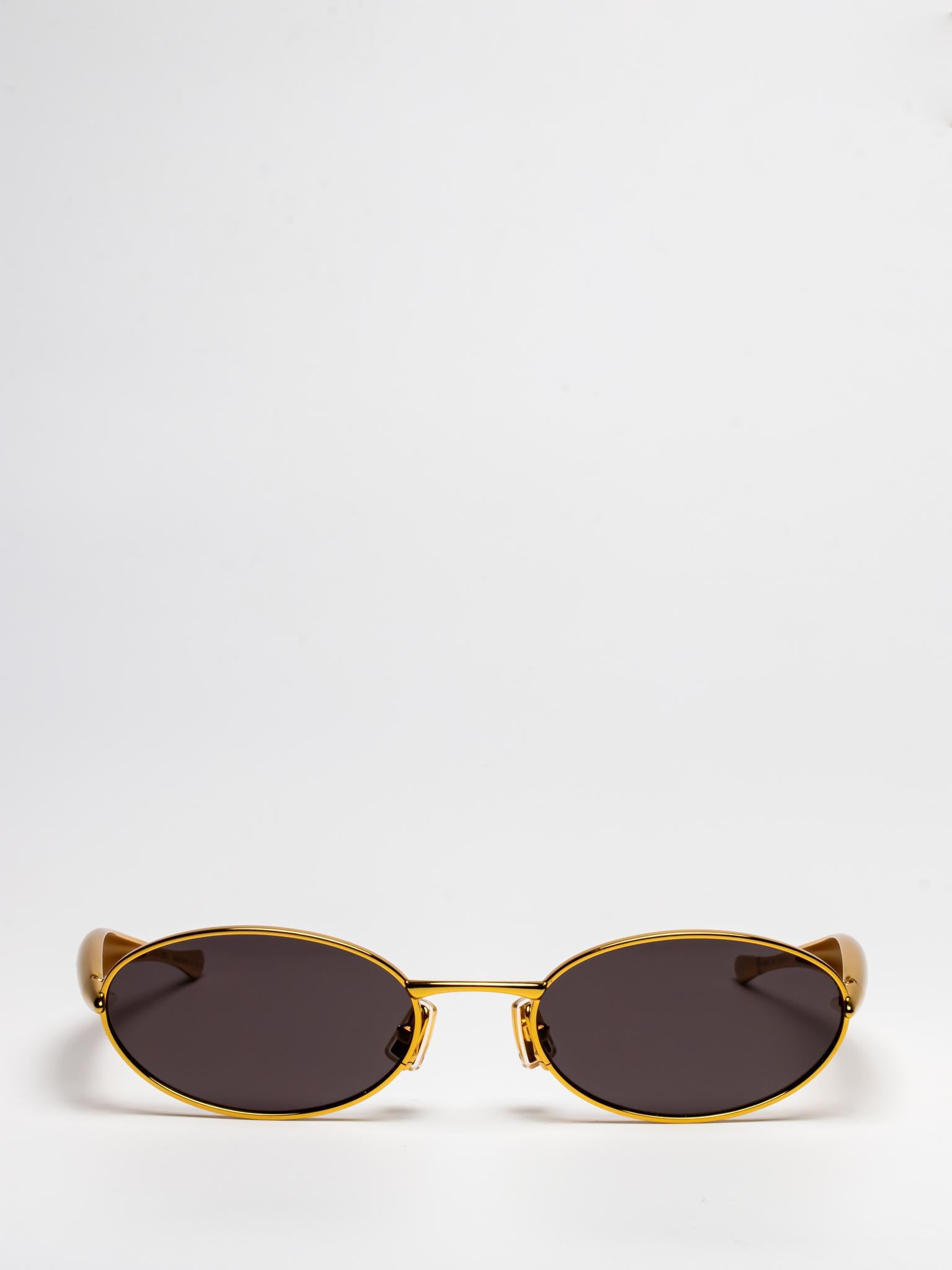 BOTTEGA VENETA | BV1386S 001 | GOLD | OVAL SUNGLASSES
