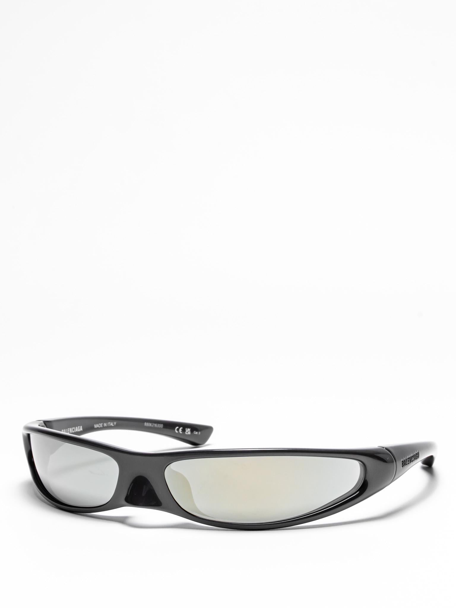 BALENCIAGA | WRAPAROUND SUNGLASSES | GREY | BB0383S 004