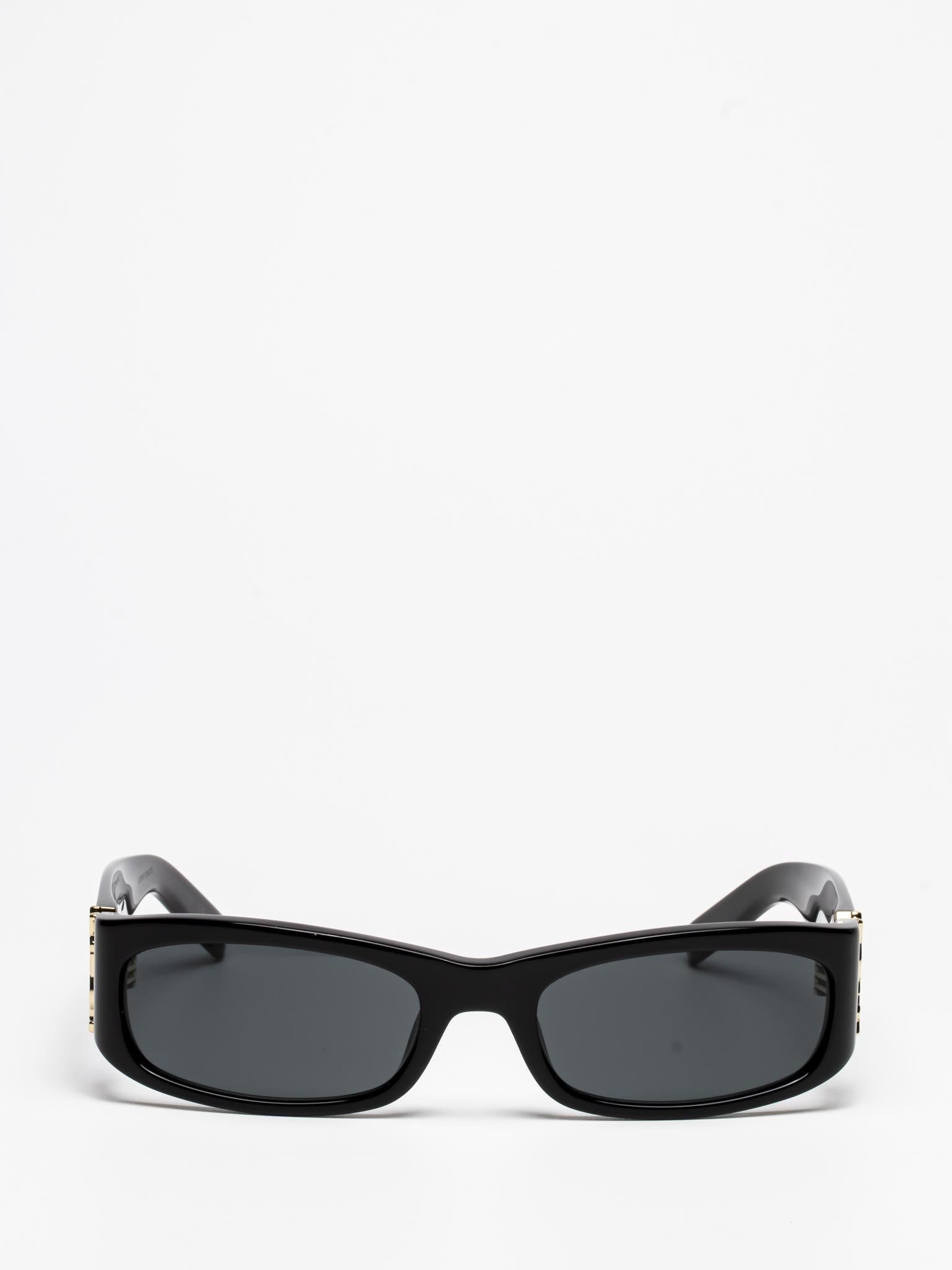 SL M152 001 BLACK OVAL SUNGLASSSES