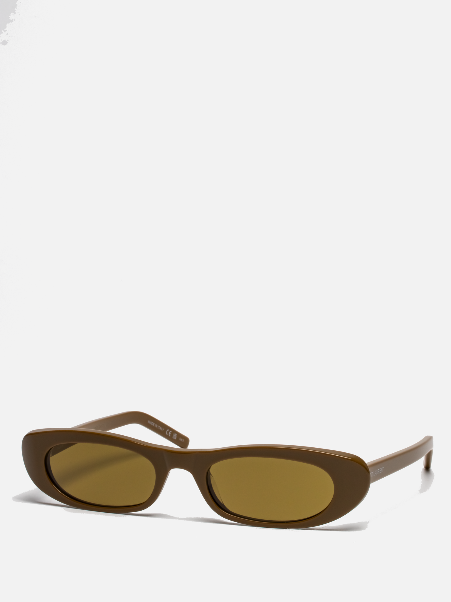 SAINT LAURENT | SL 557 006 | BROWN | OVAL SUNGLASSES