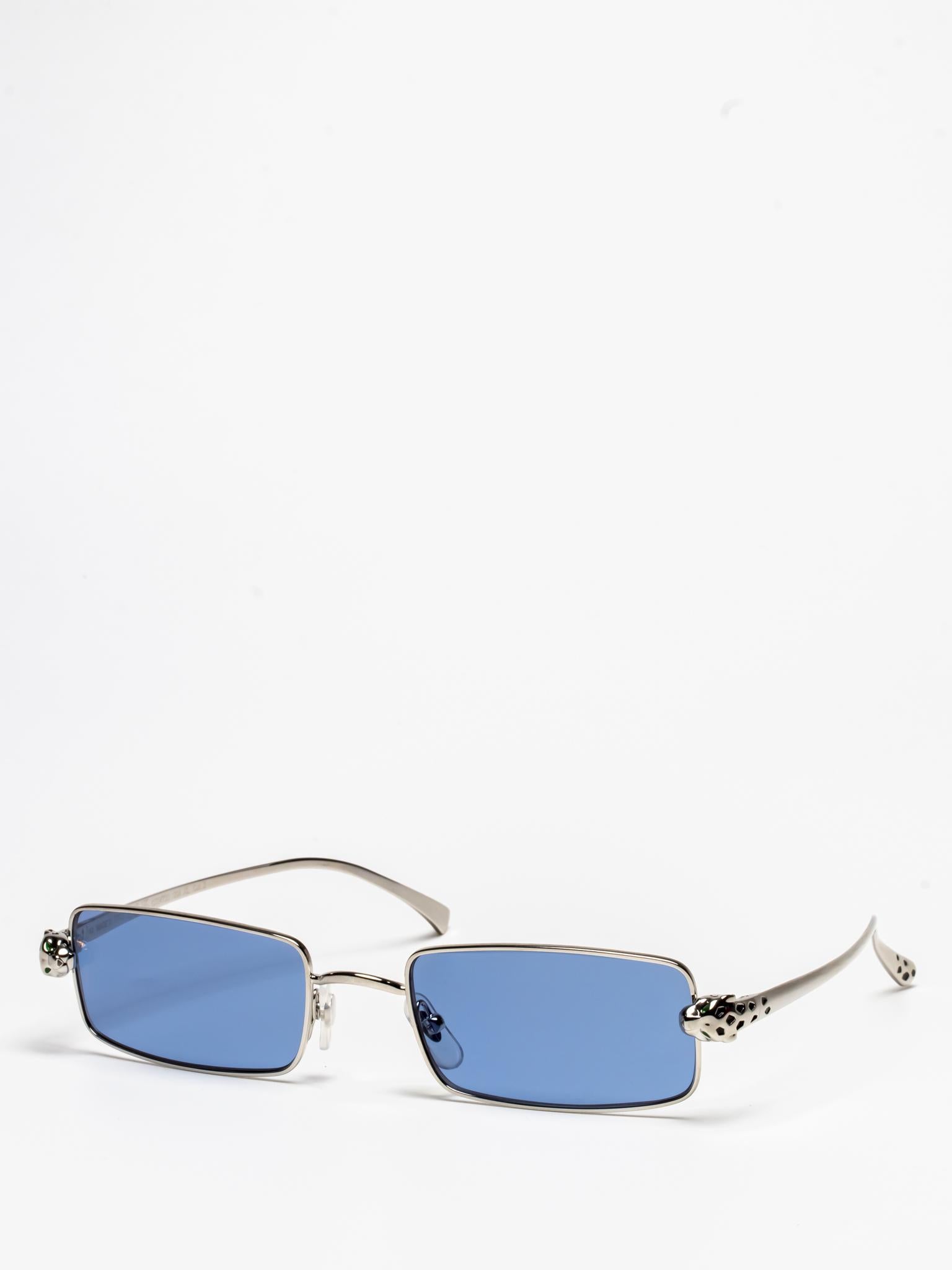 Cartier フィルムファイル リボン付き ネイビー CARTIER | CT0026RS 001 | PANTHÉRE DE CARTIER SUNGLASSES – Hall of