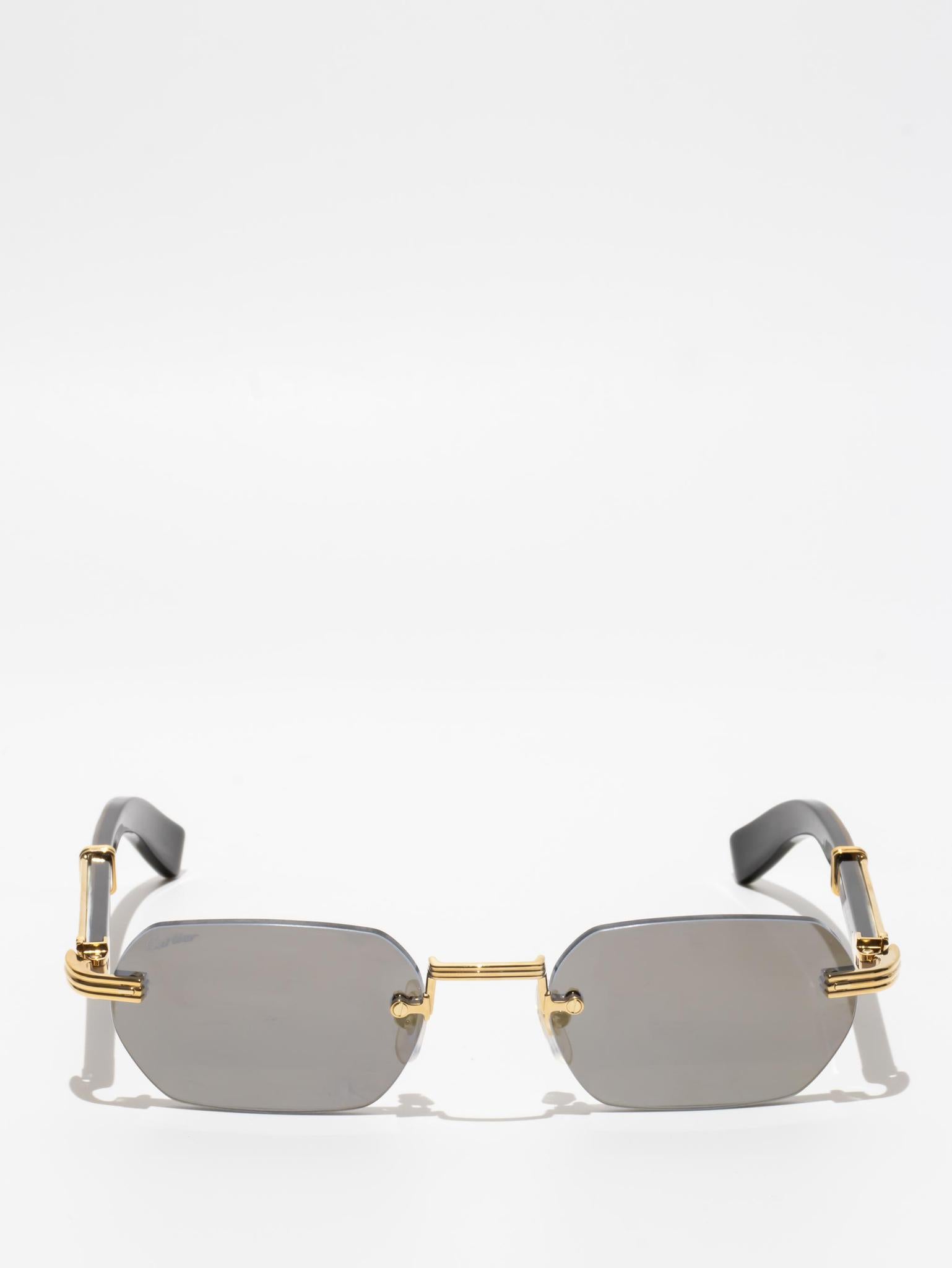 CT0362S 003 PREMIÈRE DE CARTIER BUFFALO HORN SUNGLASSES