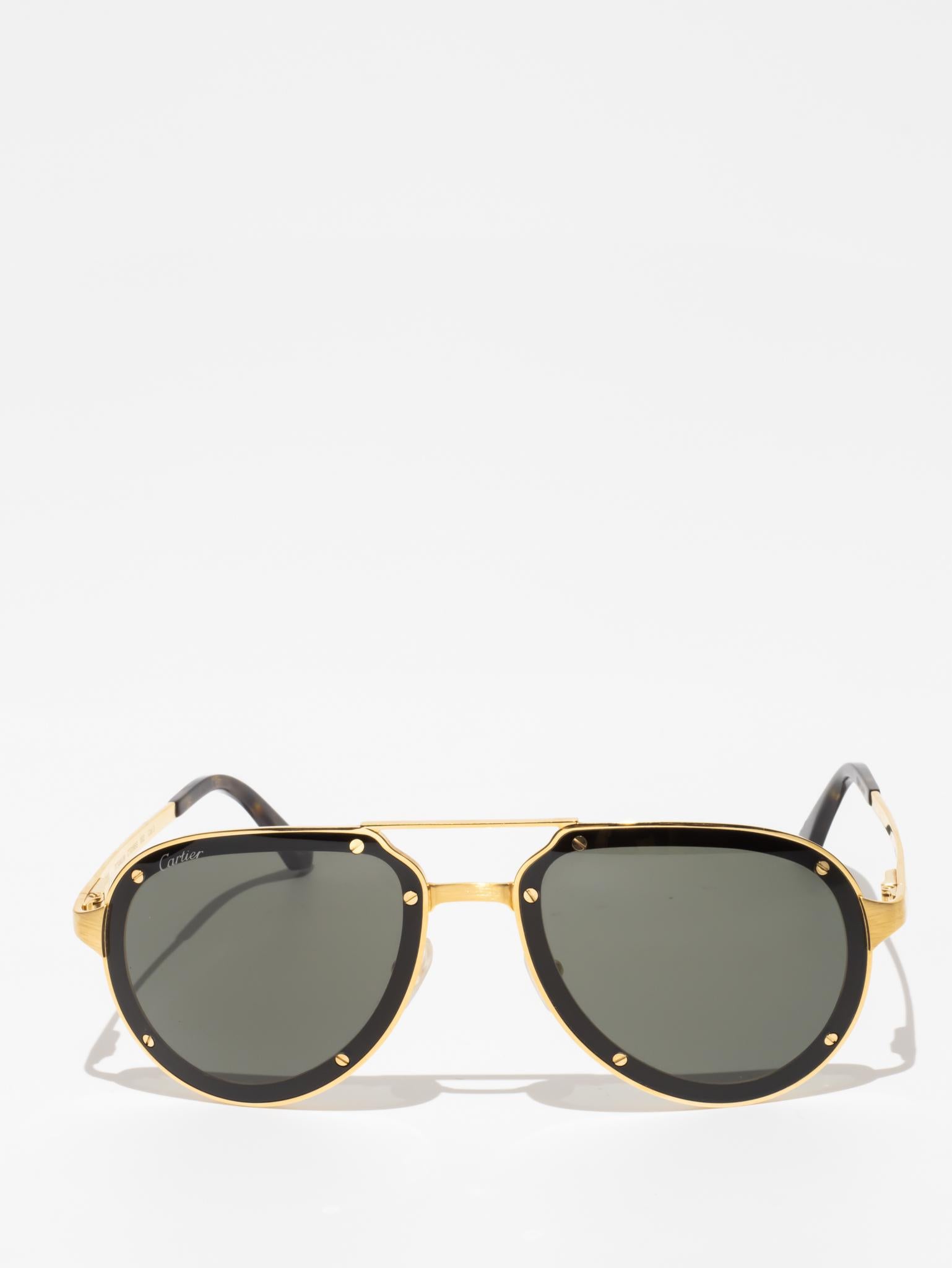 CT0195S 002 | SANTOS DE CARTIER SUNGLASSES