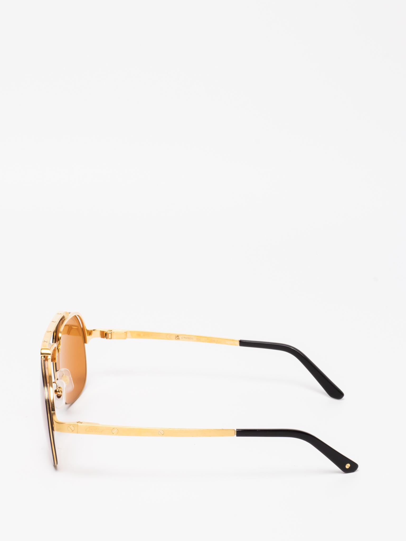 CT0353S 004 | SANTOS DE CARTIER SUNGLASSES