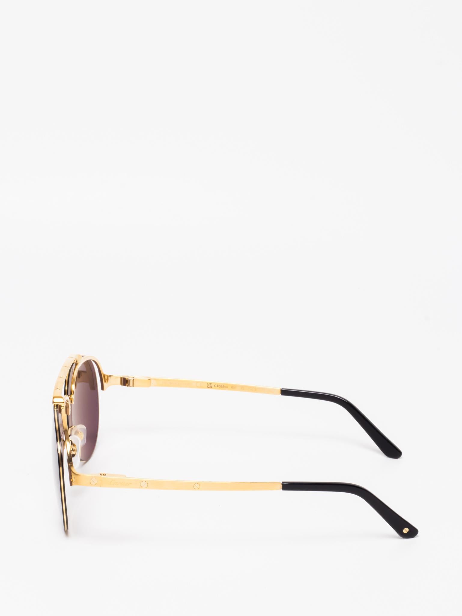CT0354S 001 | SANTOS DE CARTIER SUNGLASSES