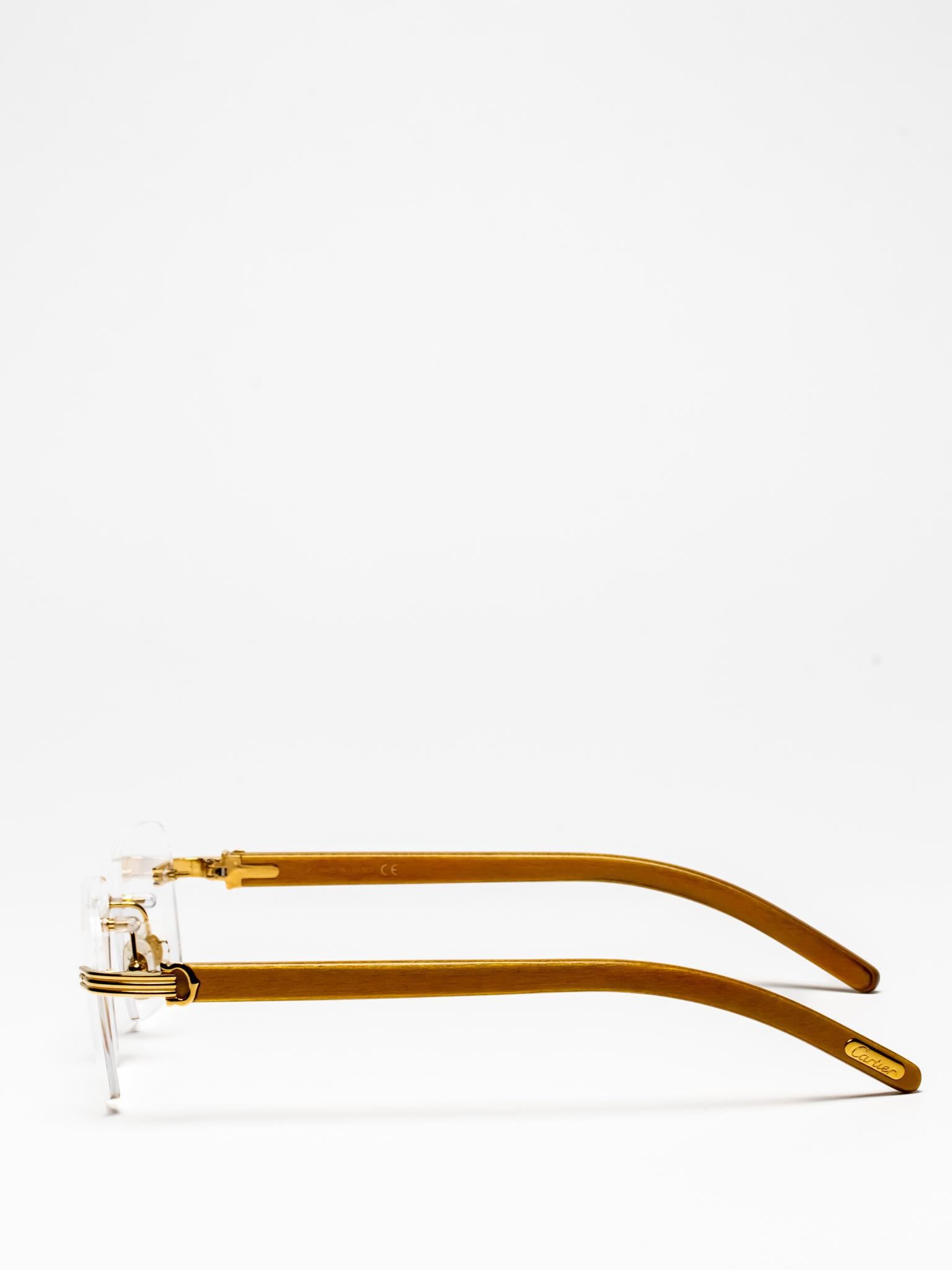 CARTIER | CT0286O 006 | PREMIÈRE DE CARTIER | WOOD EYEGLASSES