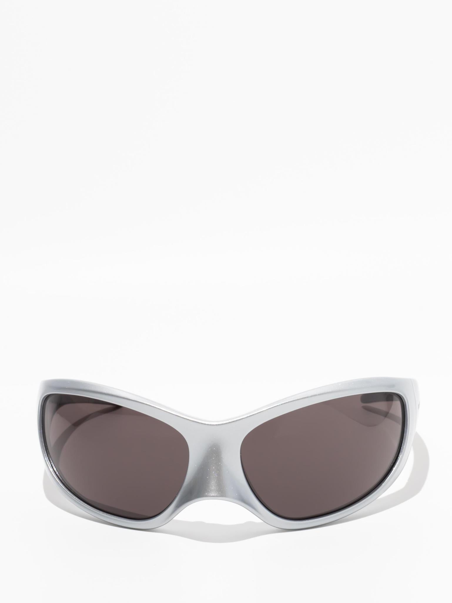 BALENCIAGA | SKIN XXL CAT SUNGLASSES | SILVER | BB0252S 005