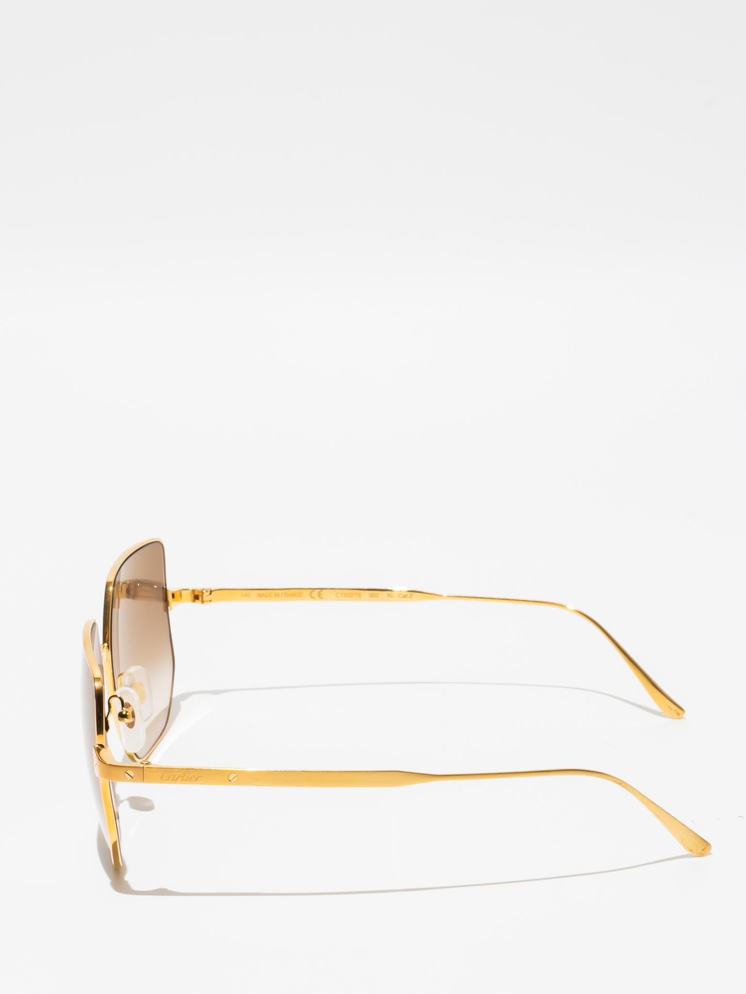 CT0327S 002 | SANTOS DE CARTIER SUNGLASSES