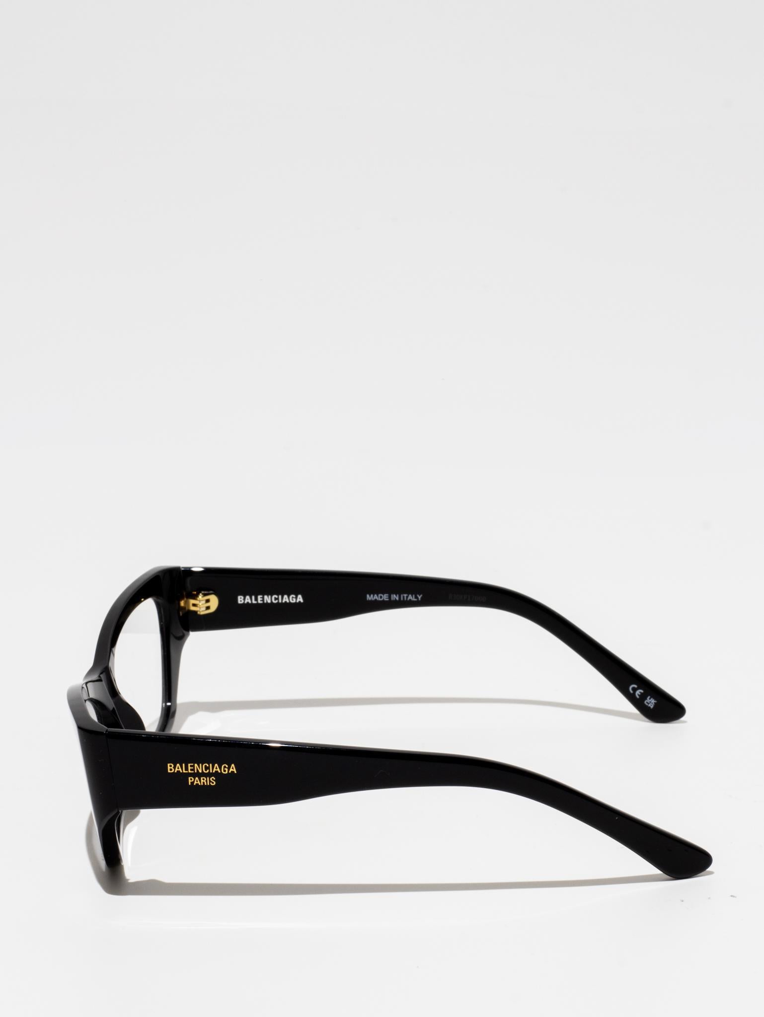 BALENCIAGA | BB0372O 001 | CAT RECTANGLE EYEGLASSES | BLACK