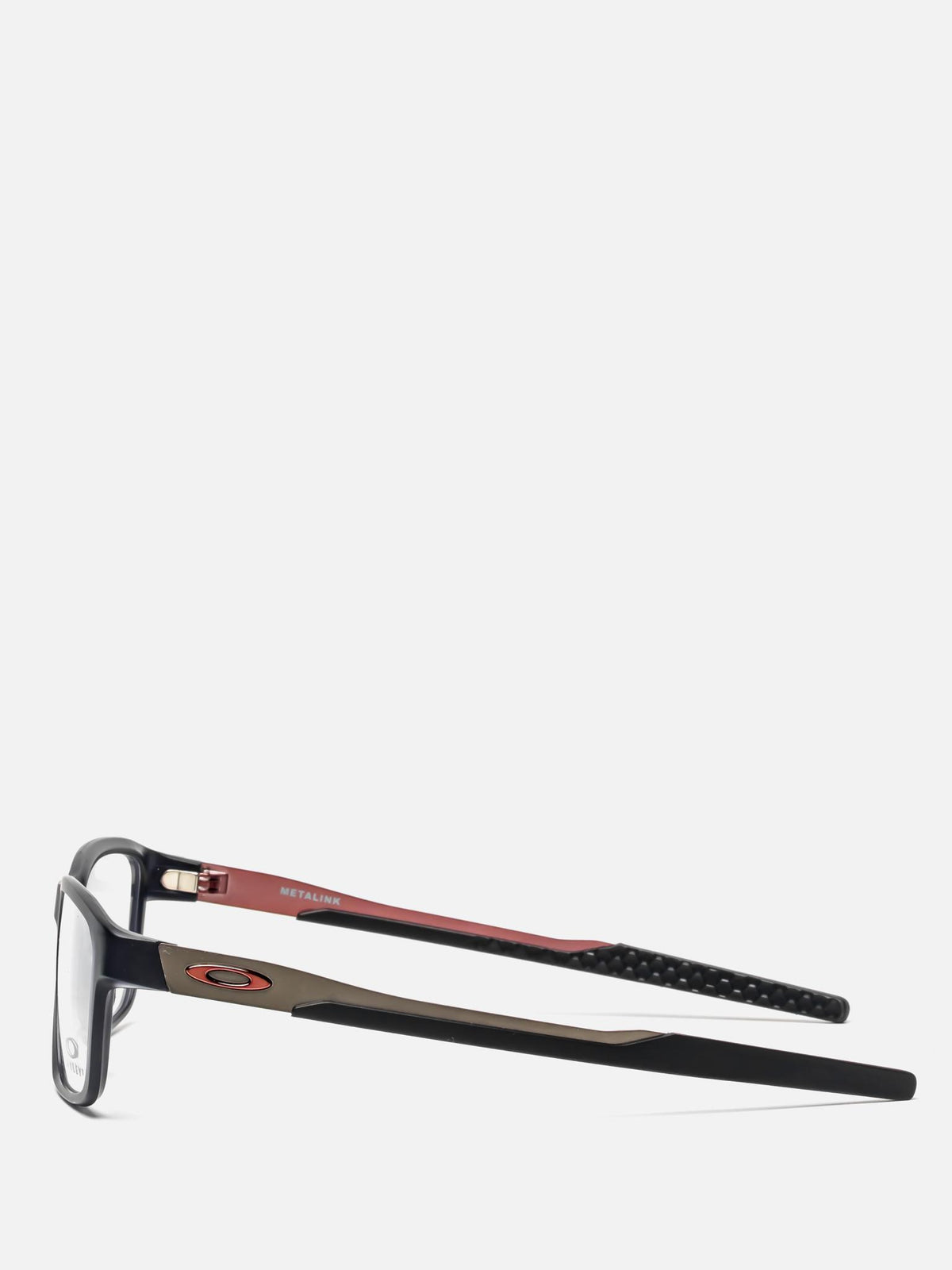 METALINK SATIN GREY SMOKE OVAL EYEGLASSES