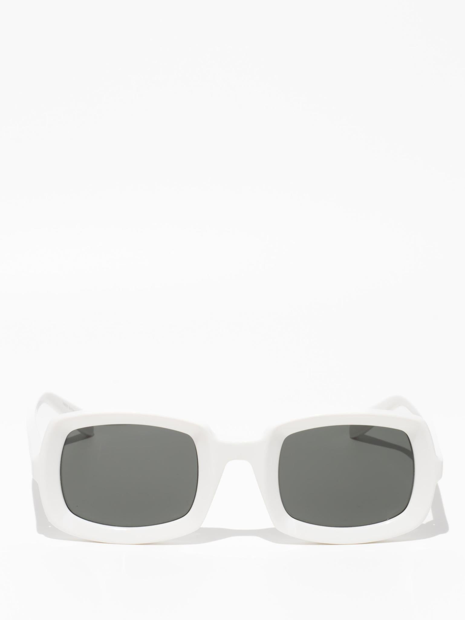SL 245 002 | WHITE | RECTANGLE SUNGLASSES