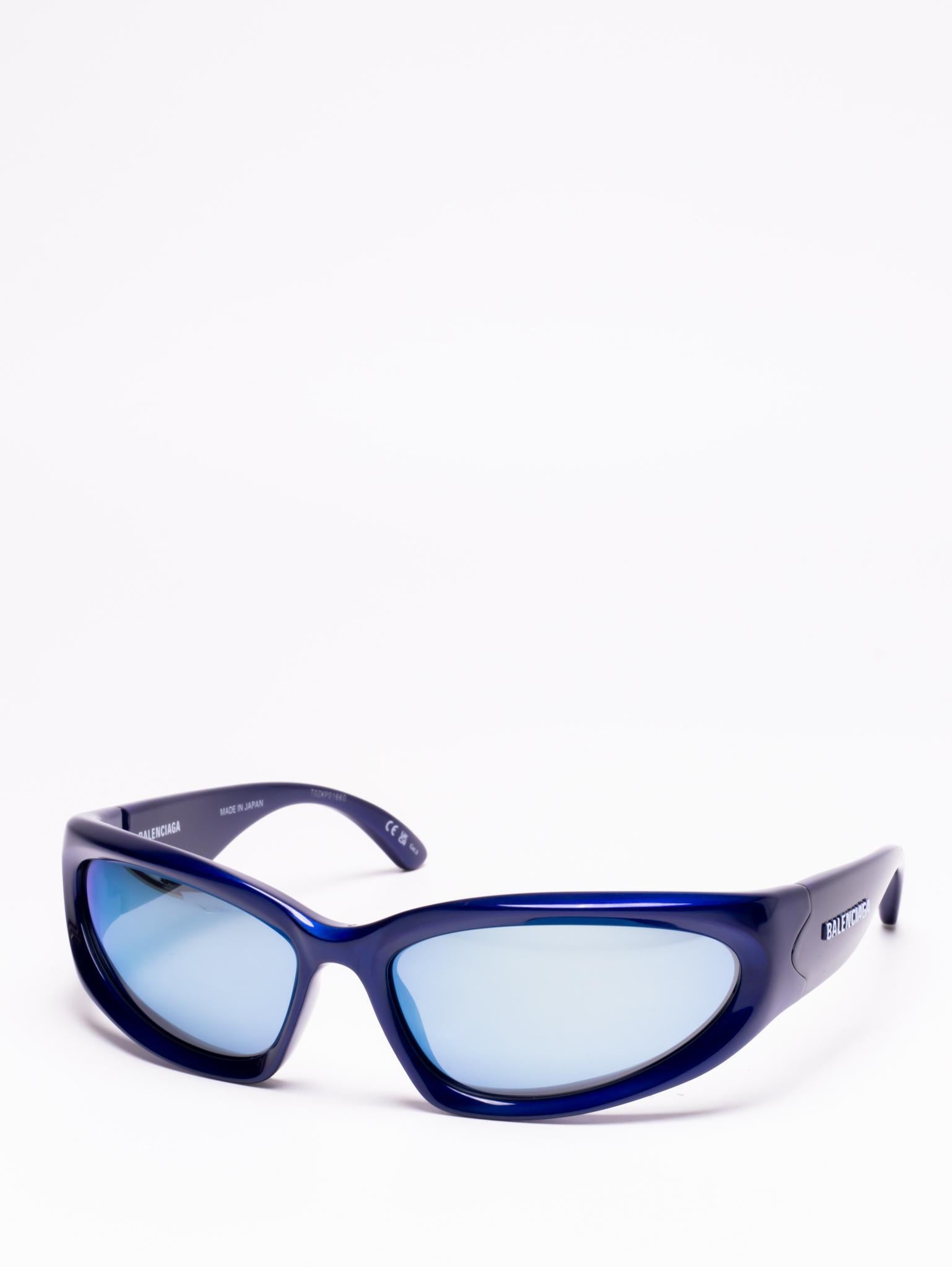 BALENCIAGA | SWIFT OVAL SUNGLASSES | BLUE | BB0157S 009