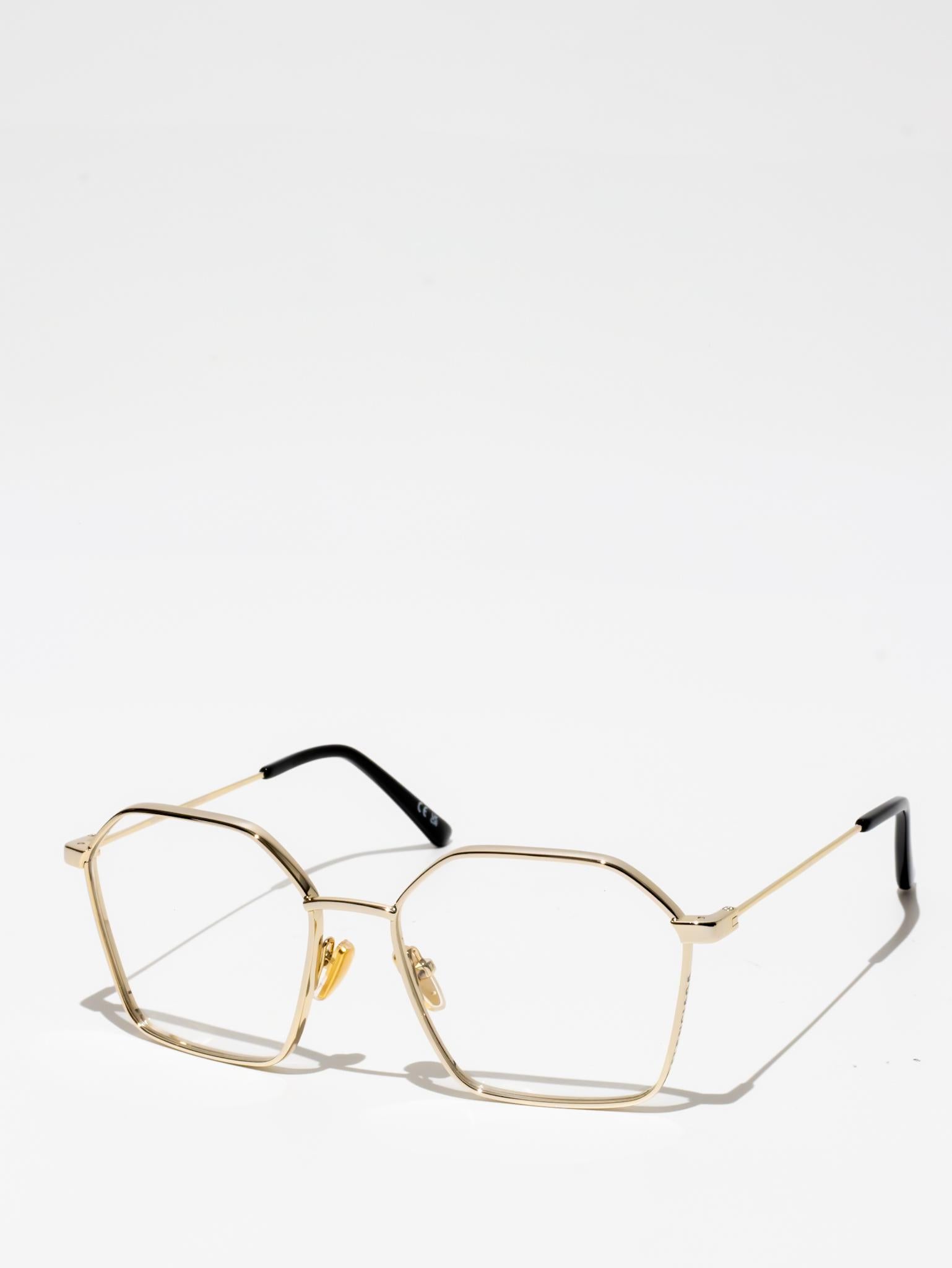 BALENCIAGA | BB0198O 002 | HEXAGON EYEGLASSES | GOLD
