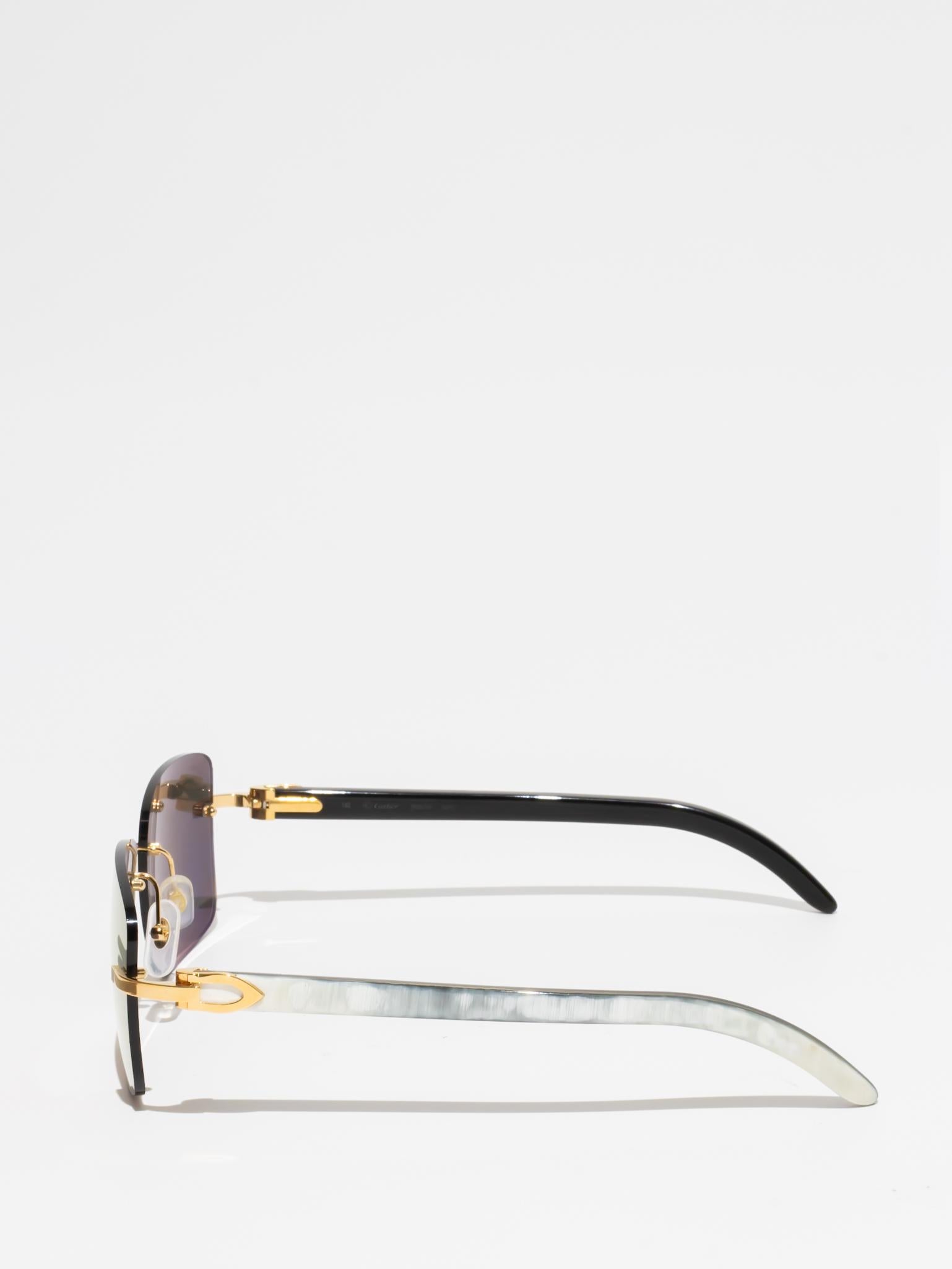 CARTIER | CT0030RS 001 | C DÉCOR | BUFFALO HORN SUNGLASSES