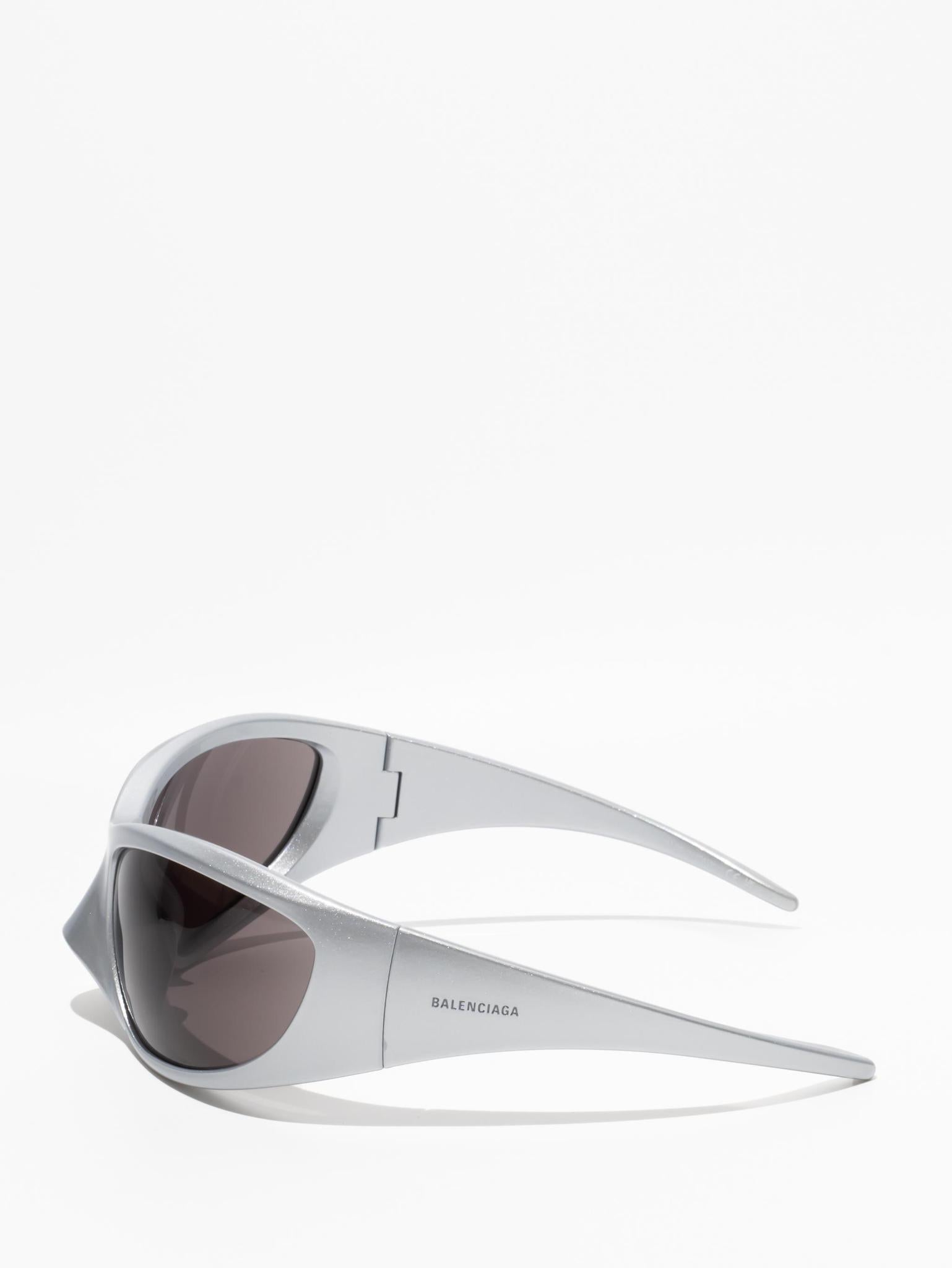 BALENCIAGA | SKIN XXL CAT SUNGLASSES | SILVER | BB0252S 005