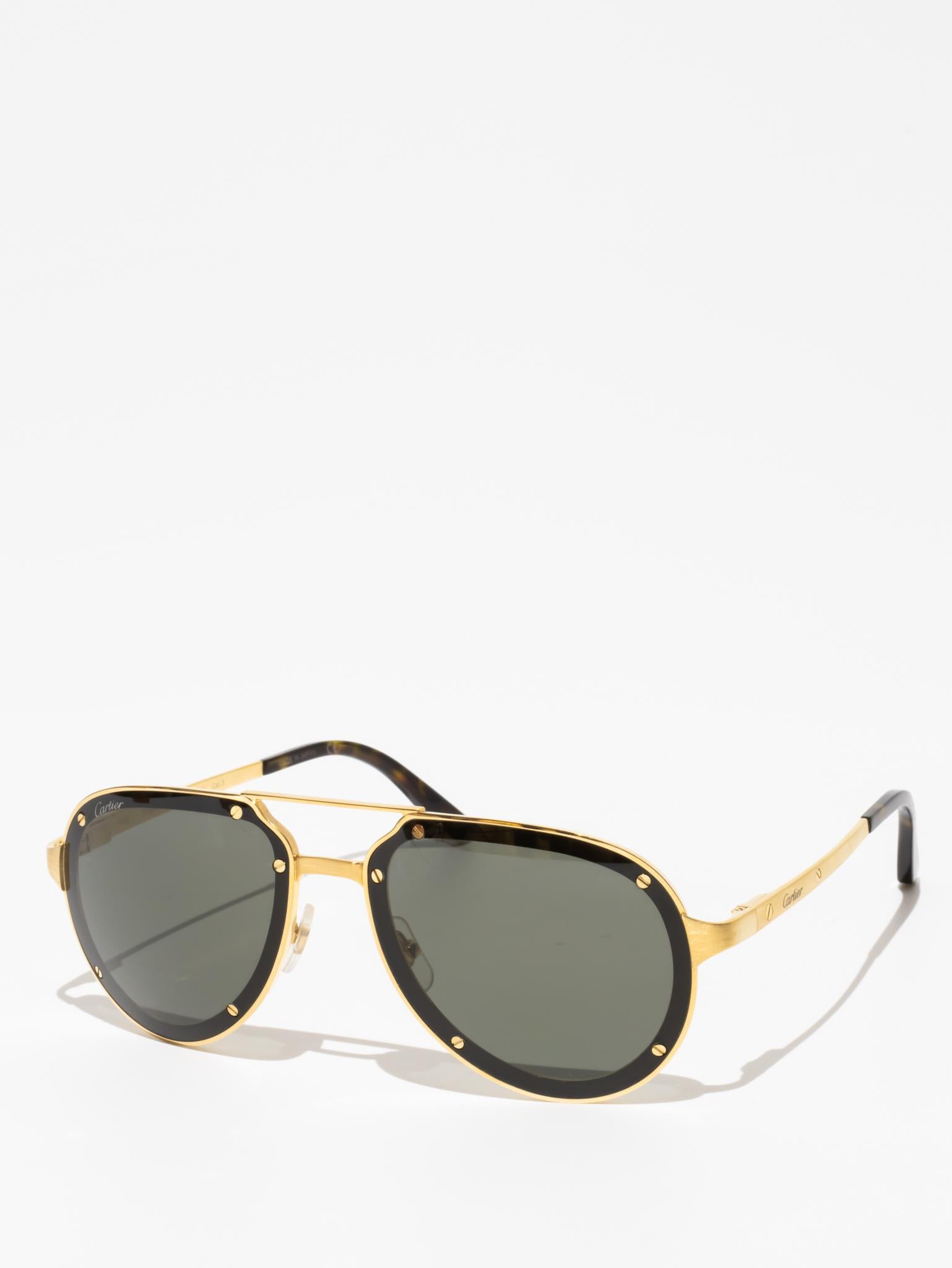 CT0195S 002 | SANTOS DE CARTIER SUNGLASSES