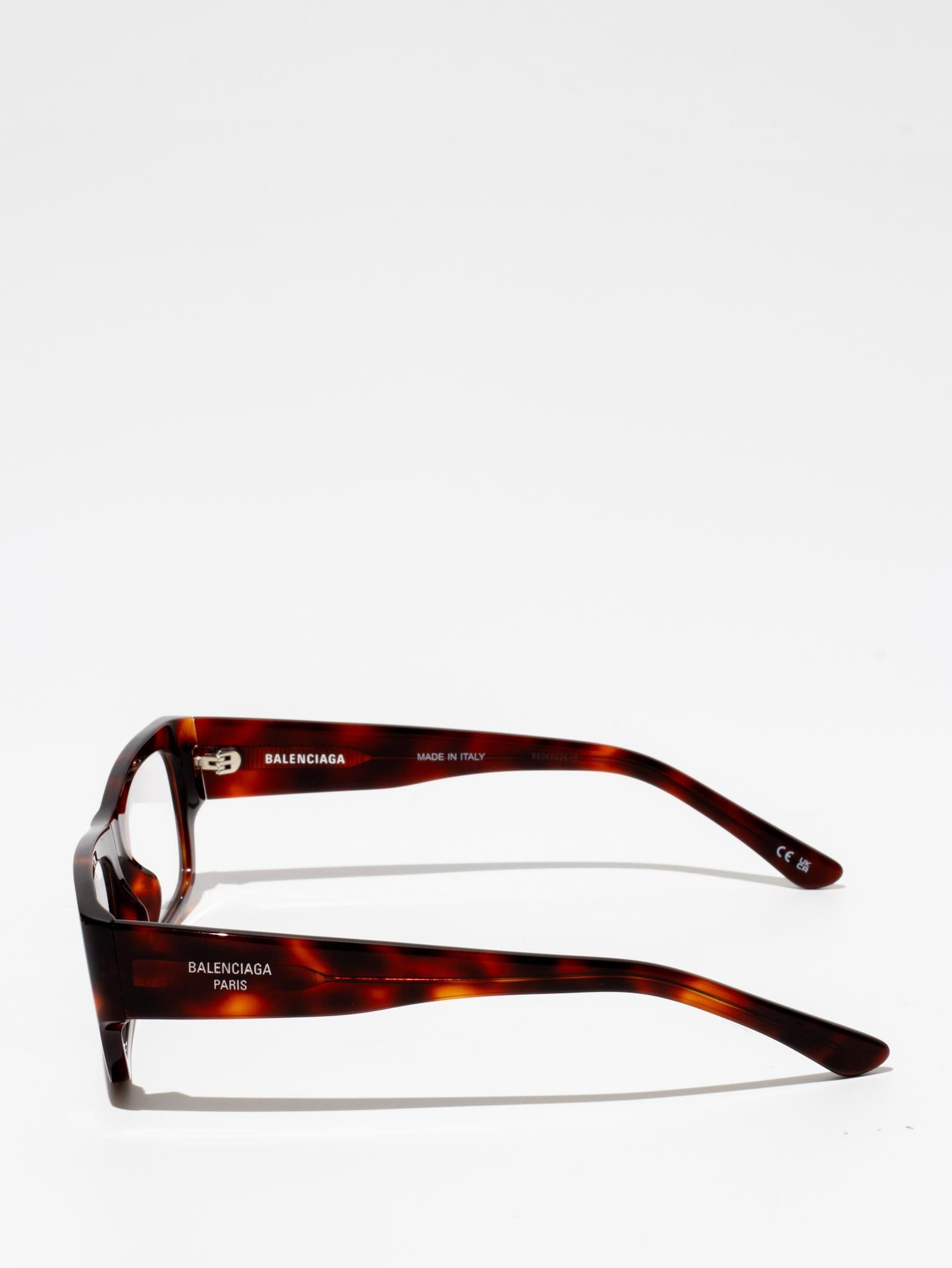 BALENCIAGA | BB0370O 003 | RECTANGLE EYEGLASSES | HAVANA