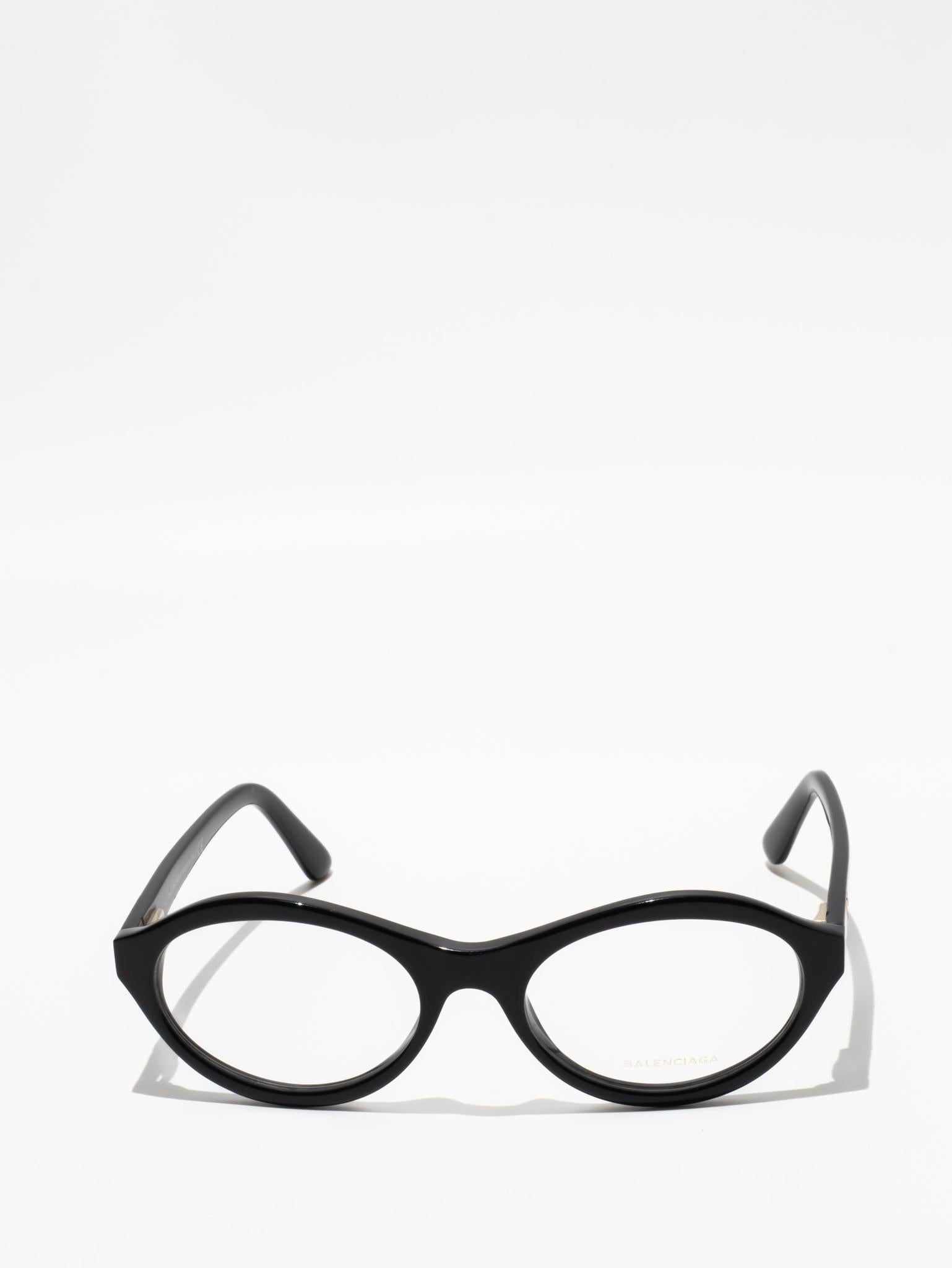 Balenciaga Oval Eyeglasses Black