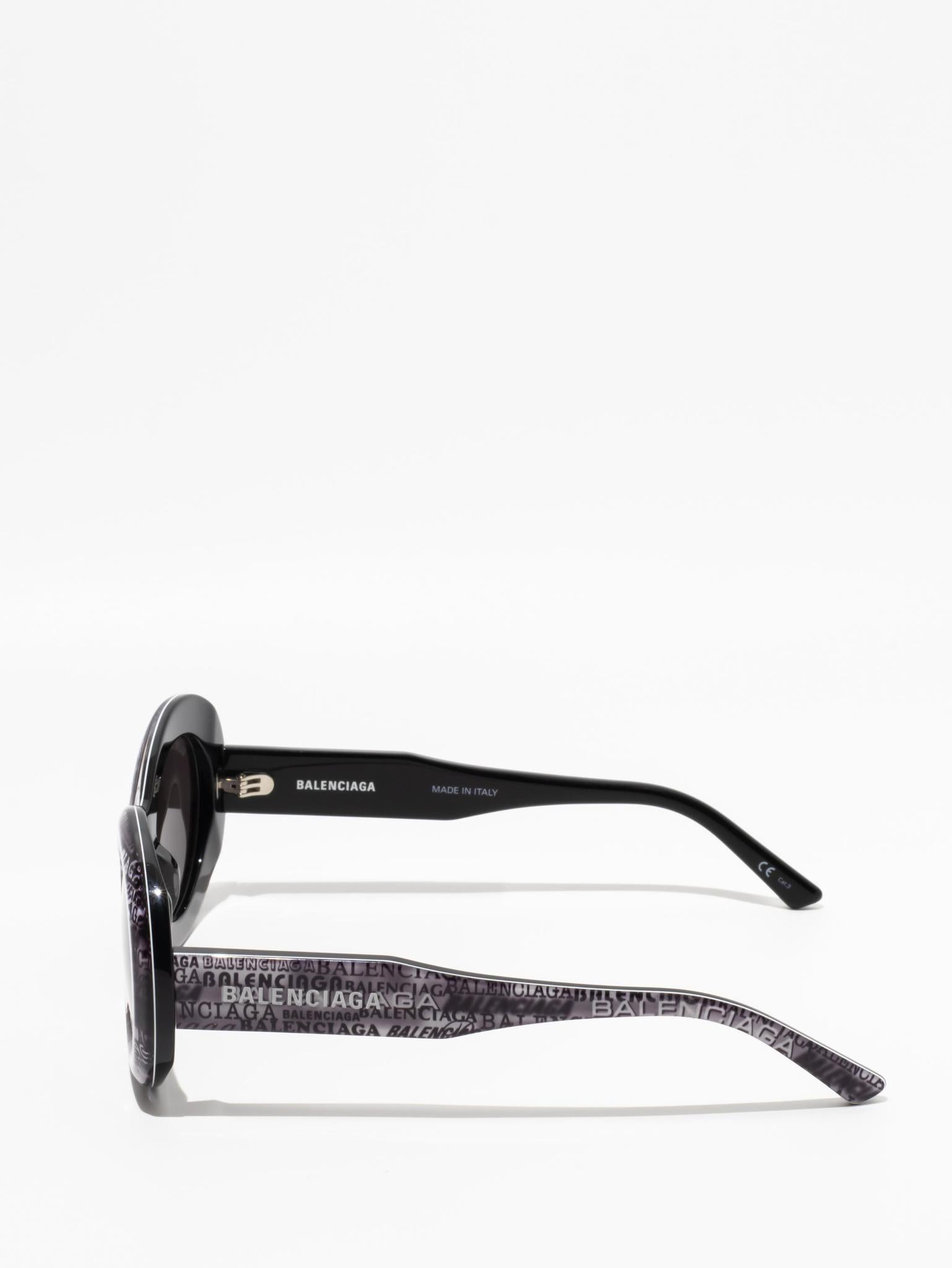 Balenciaga Oval Sunglasses Grey