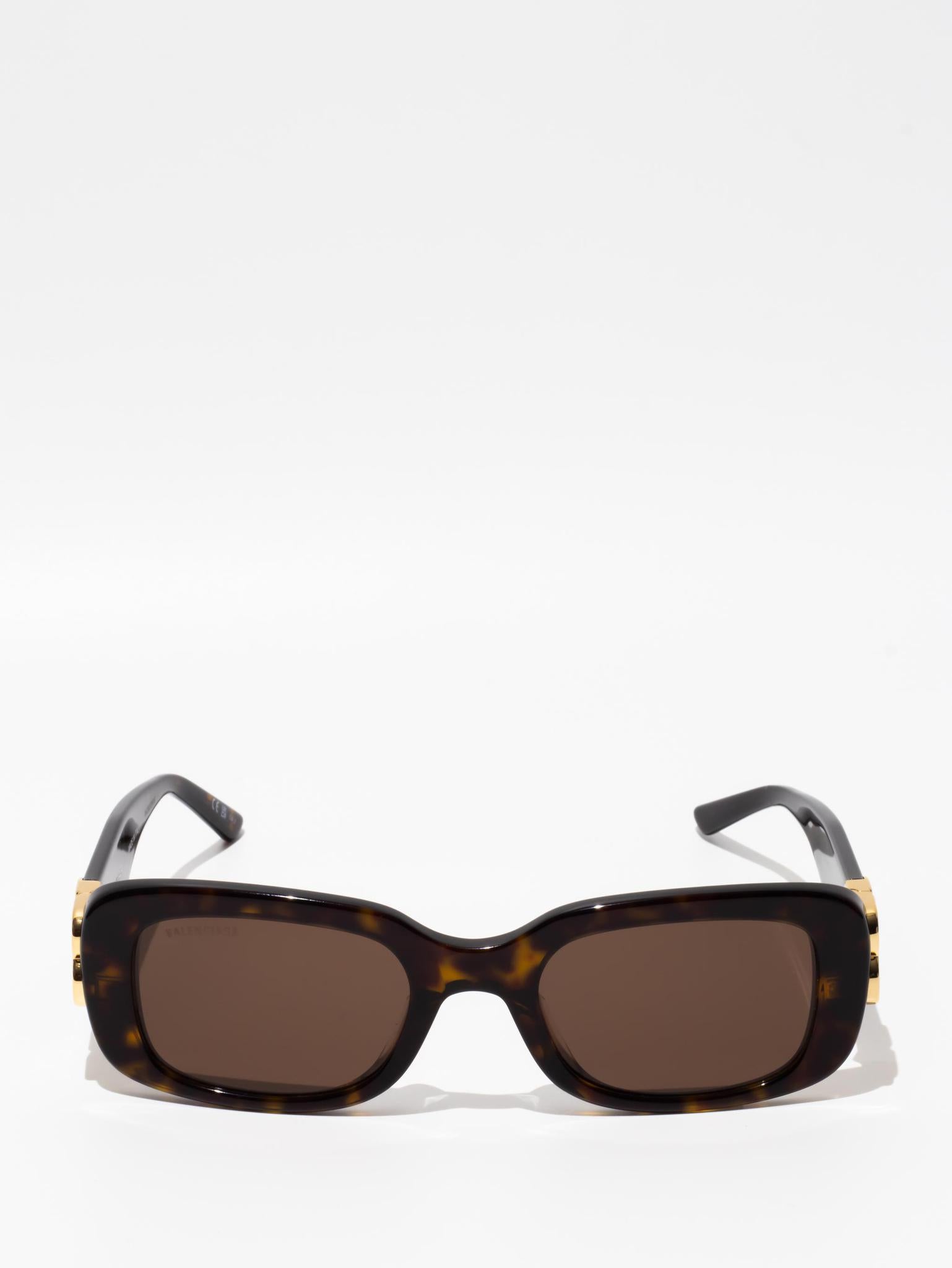 Balenciaga Rectangle Sunglasses Havana