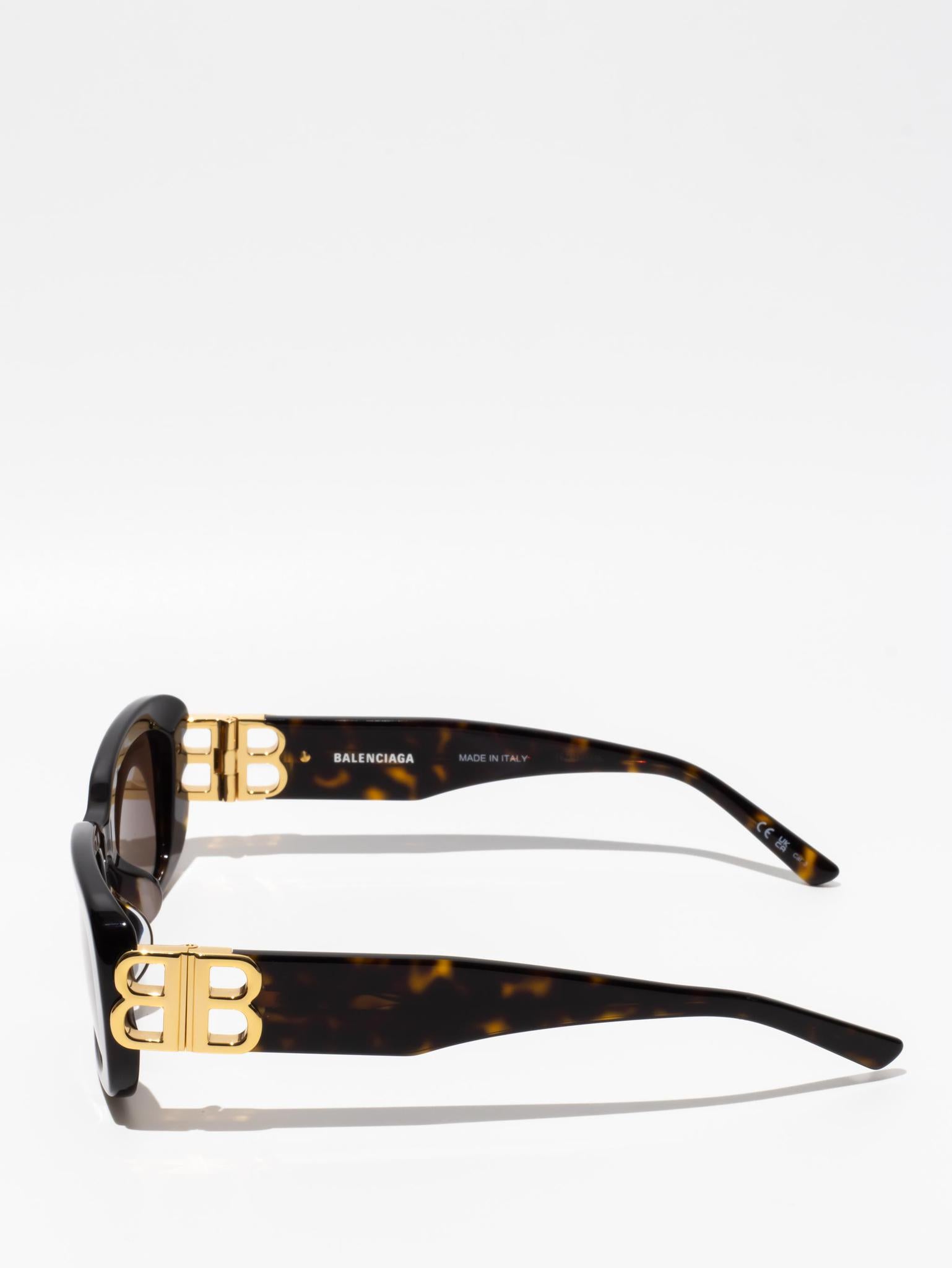 Balenciaga Rectangle Sunglasses Havana