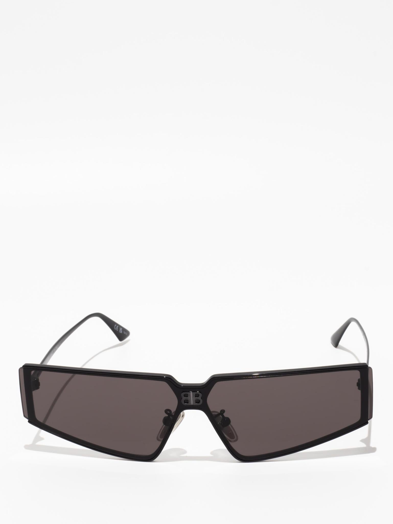 Balenciaga Shield 2.0 Rectangle Sunglasses Black