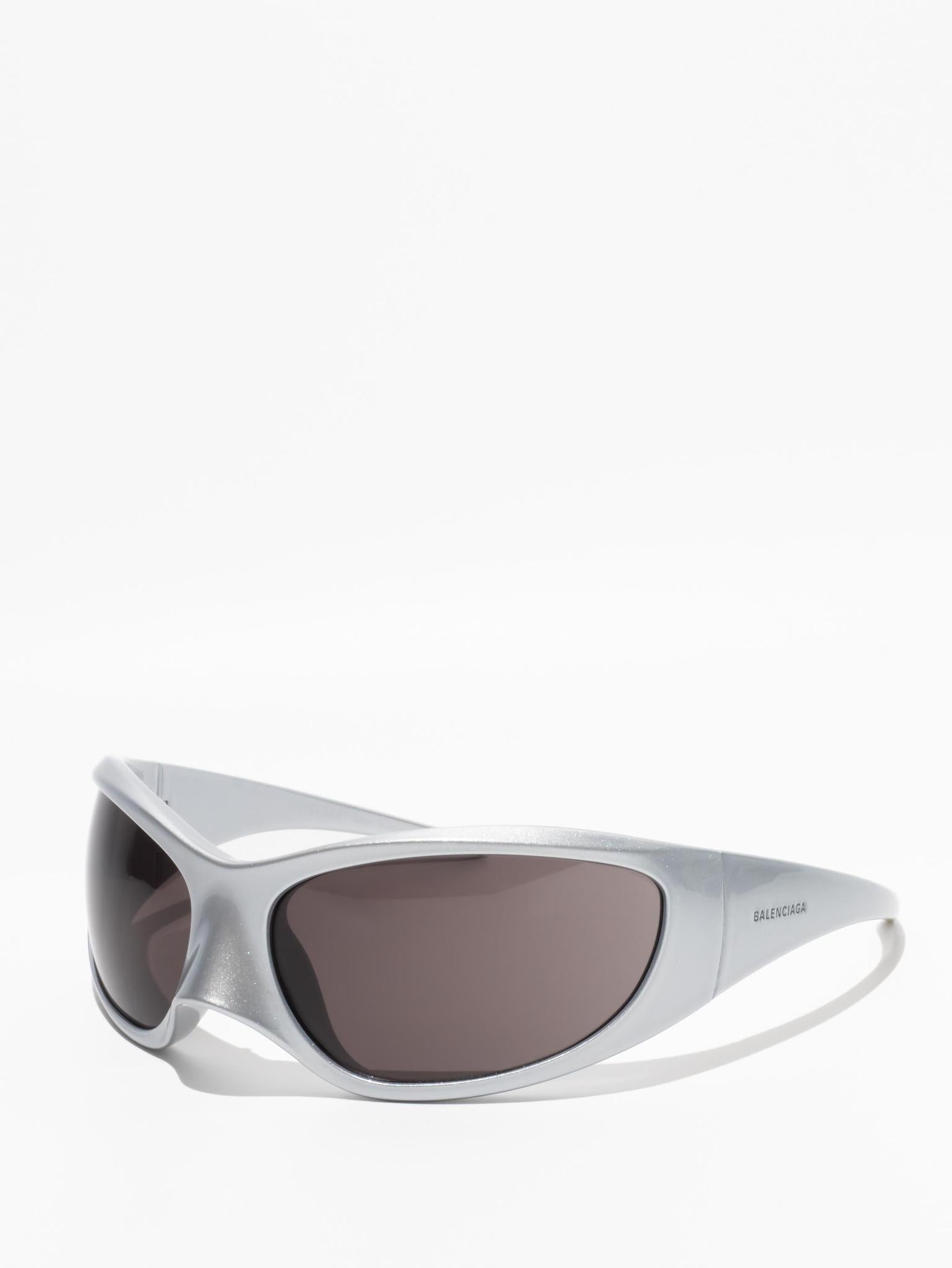 Balenciaga Skin XXL Cat Sunglasses Silver