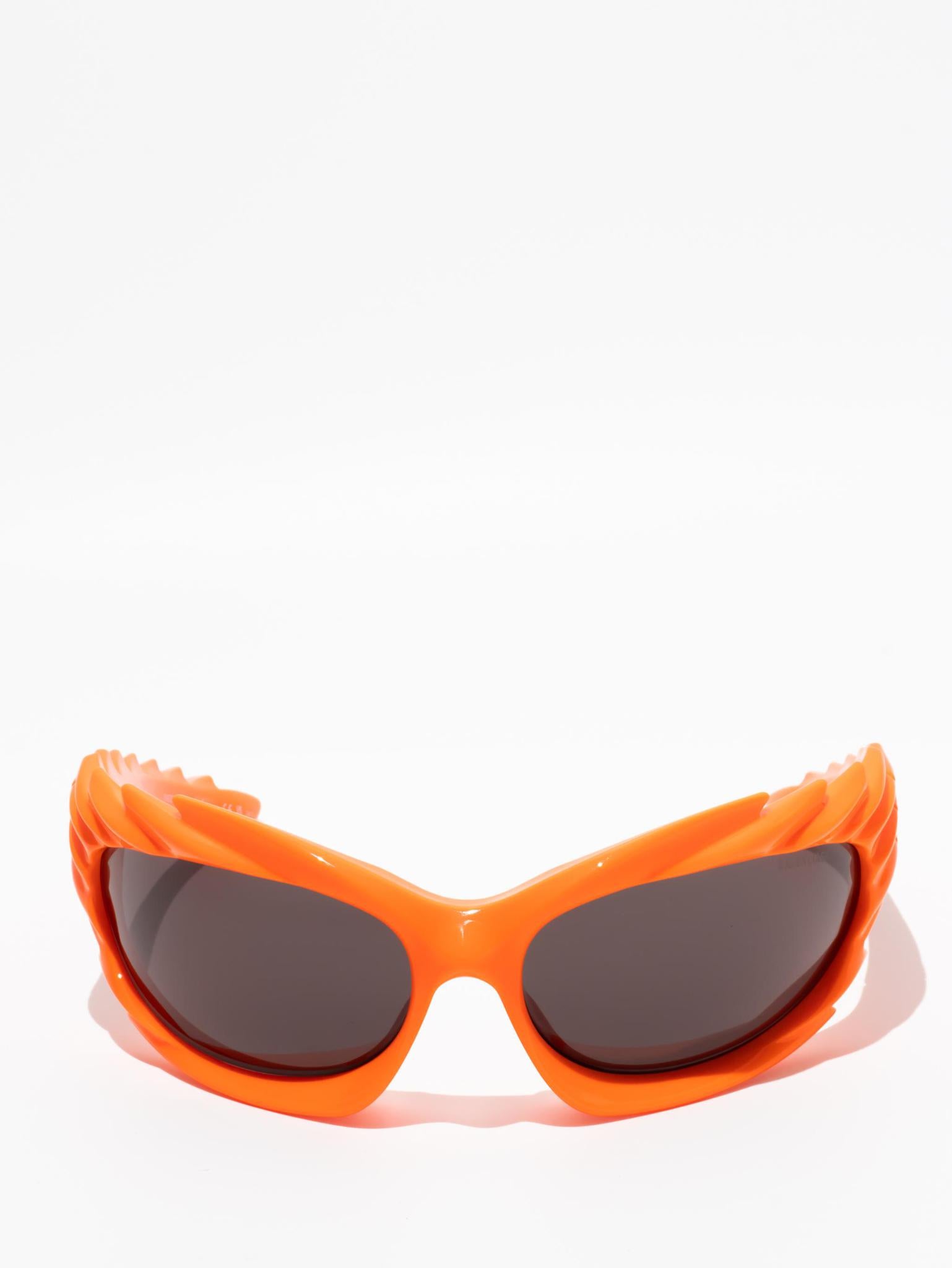 Balenciaga Spike Rectangle Sunglasses Fluo Orange