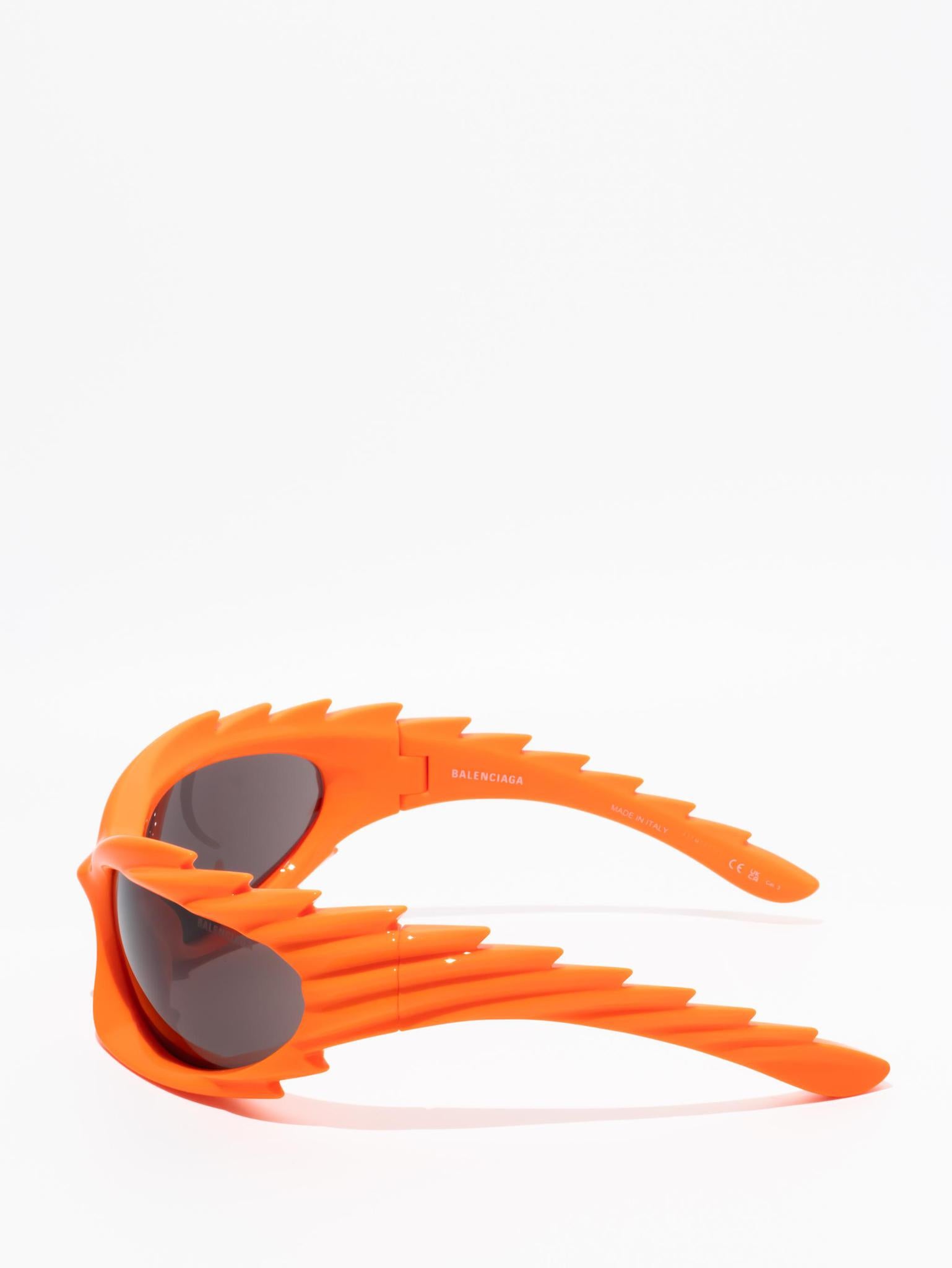Balenciaga Spike Rectangle Sunglasses Fluo Orange