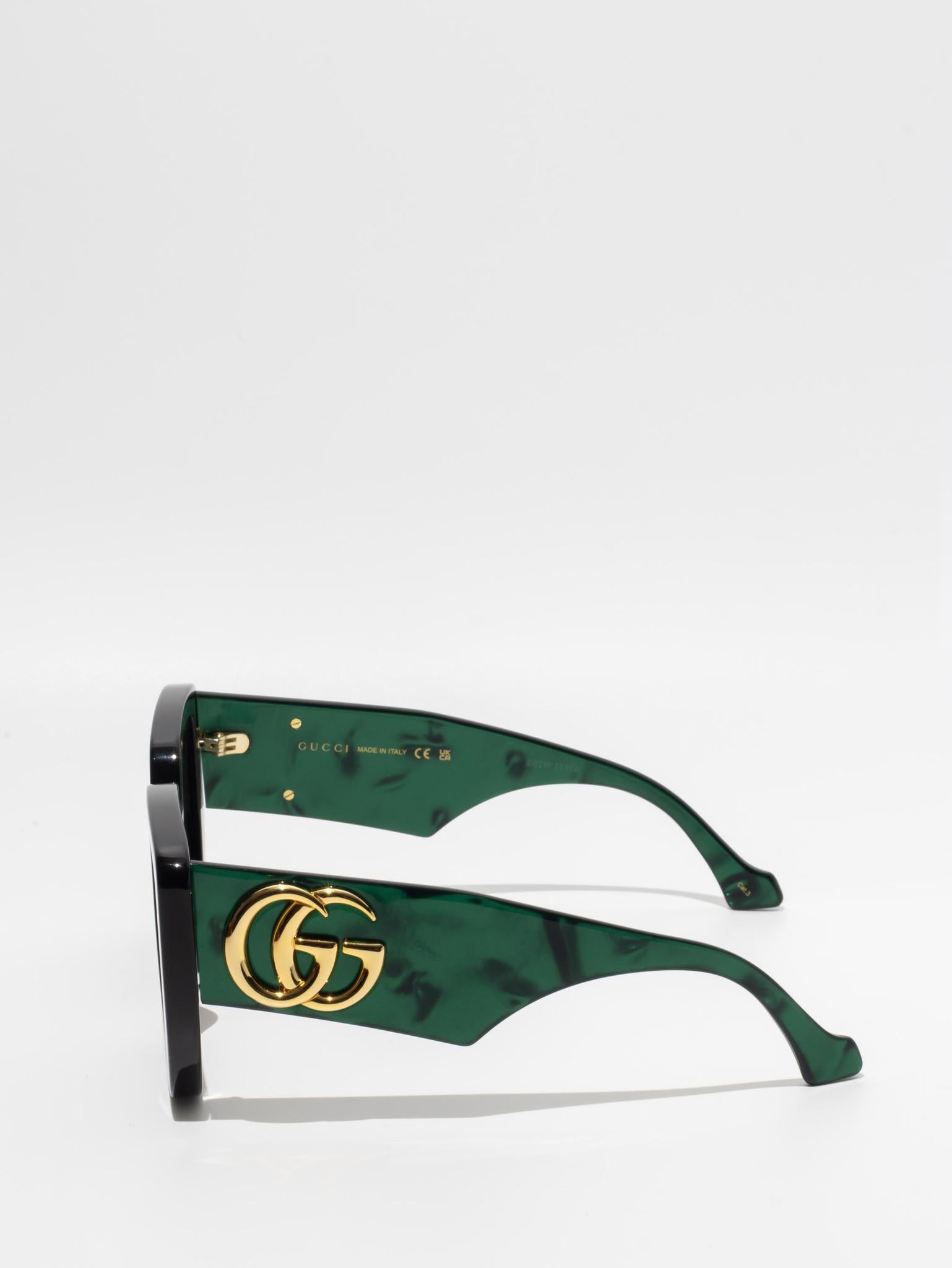 Gucci GG0956S 001 Black/Green Sungalsses