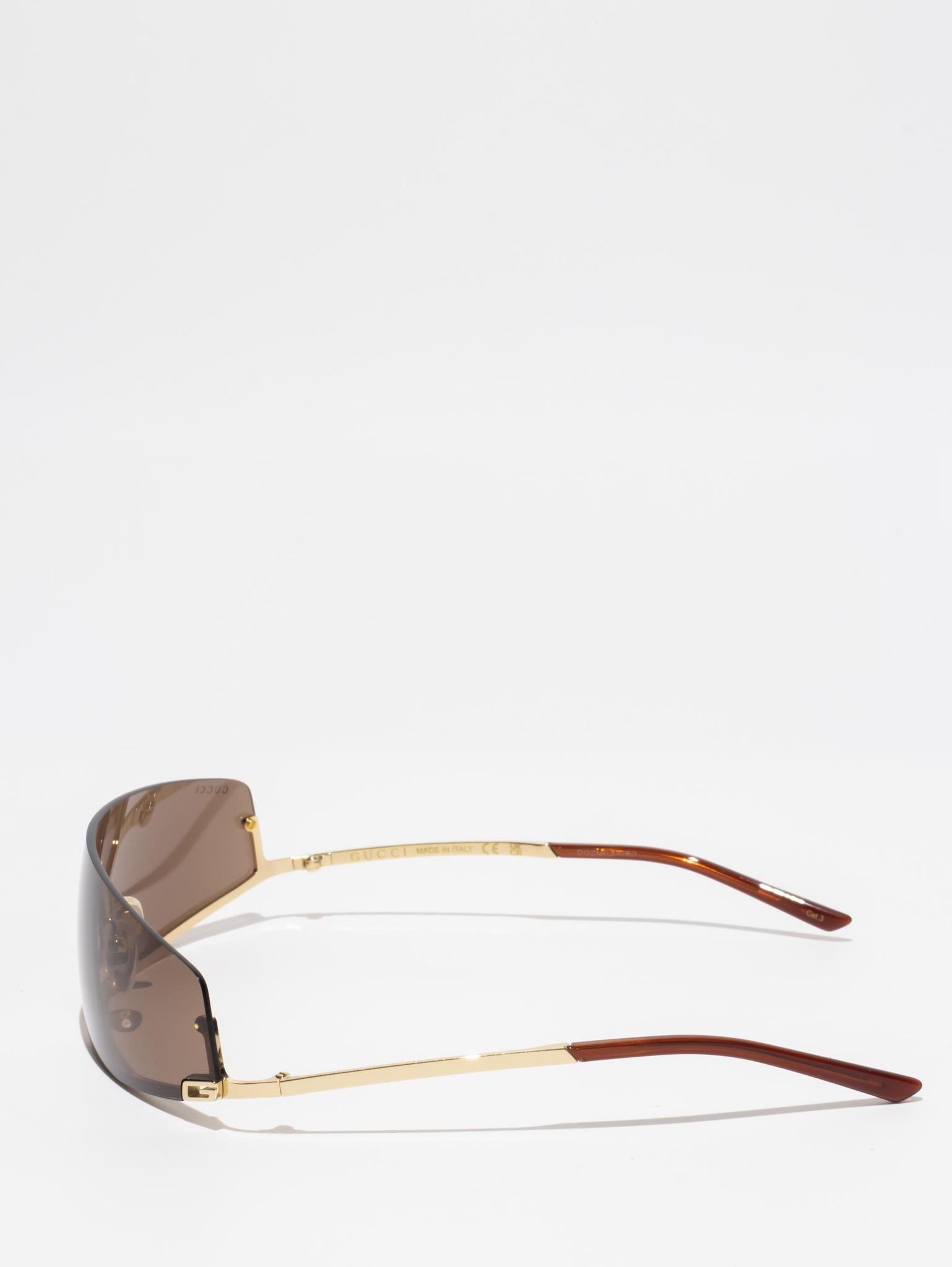 Gucci GG1561S 002 Gold/Brown Sunglasses