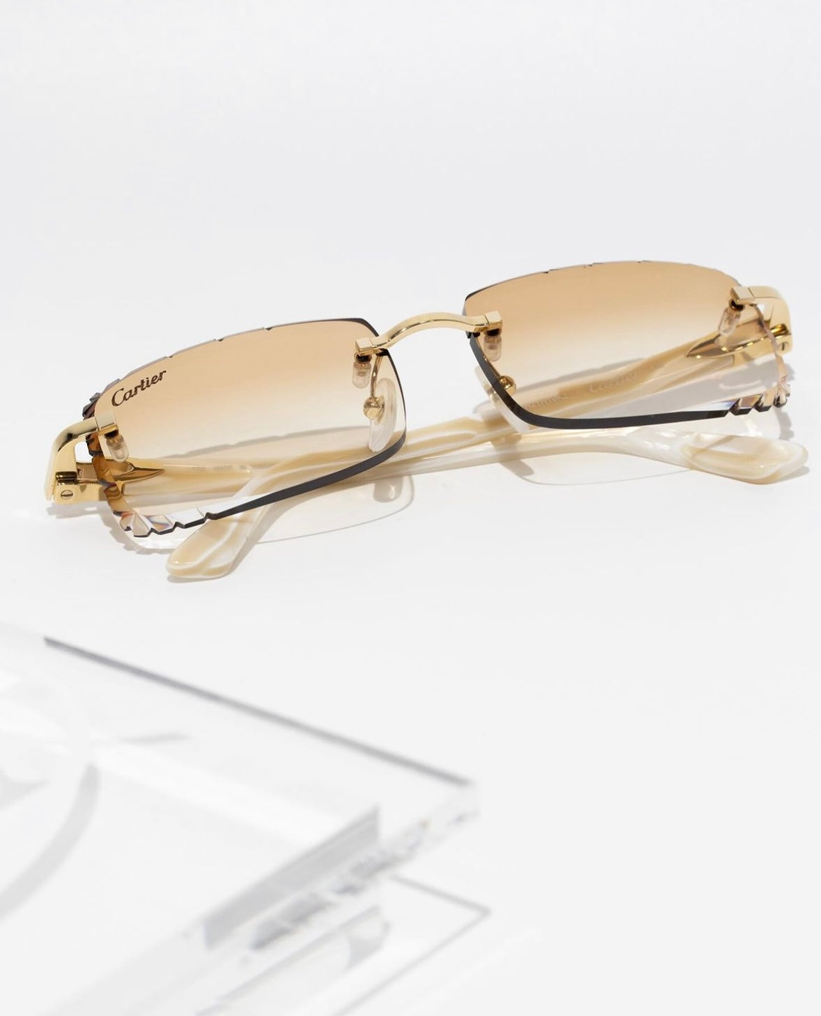 CARTIER C DECOR IVORY CUSTOM LENSES CT0455OJ 003