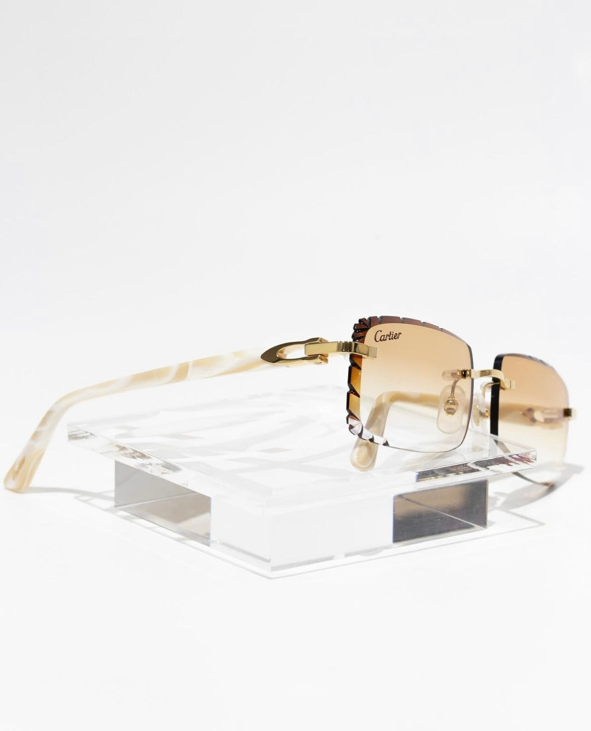 CARTIER C DECOR IVORY CUSTOM LENSES CT0455OJ 003
