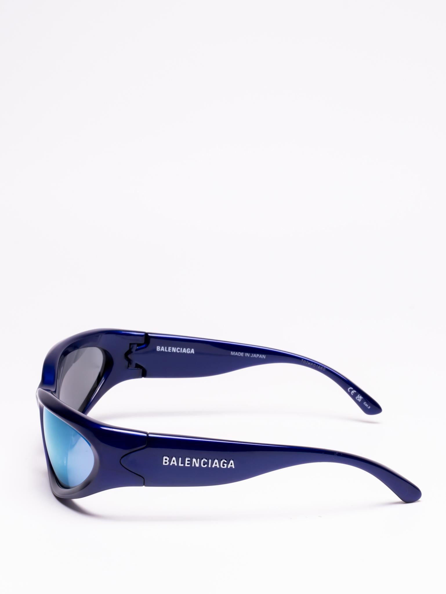 BALENCIAGA | SWIFT OVAL SUNGLASSES | BLUE | BB0157S 009