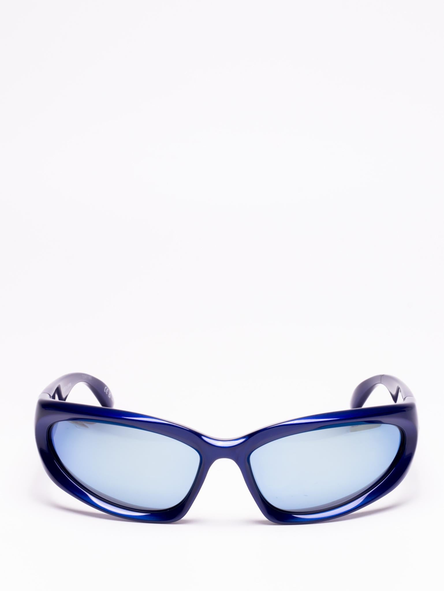 BALENCIAGA | SWIFT OVAL SUNGLASSES | BLUE | BB0157S 009