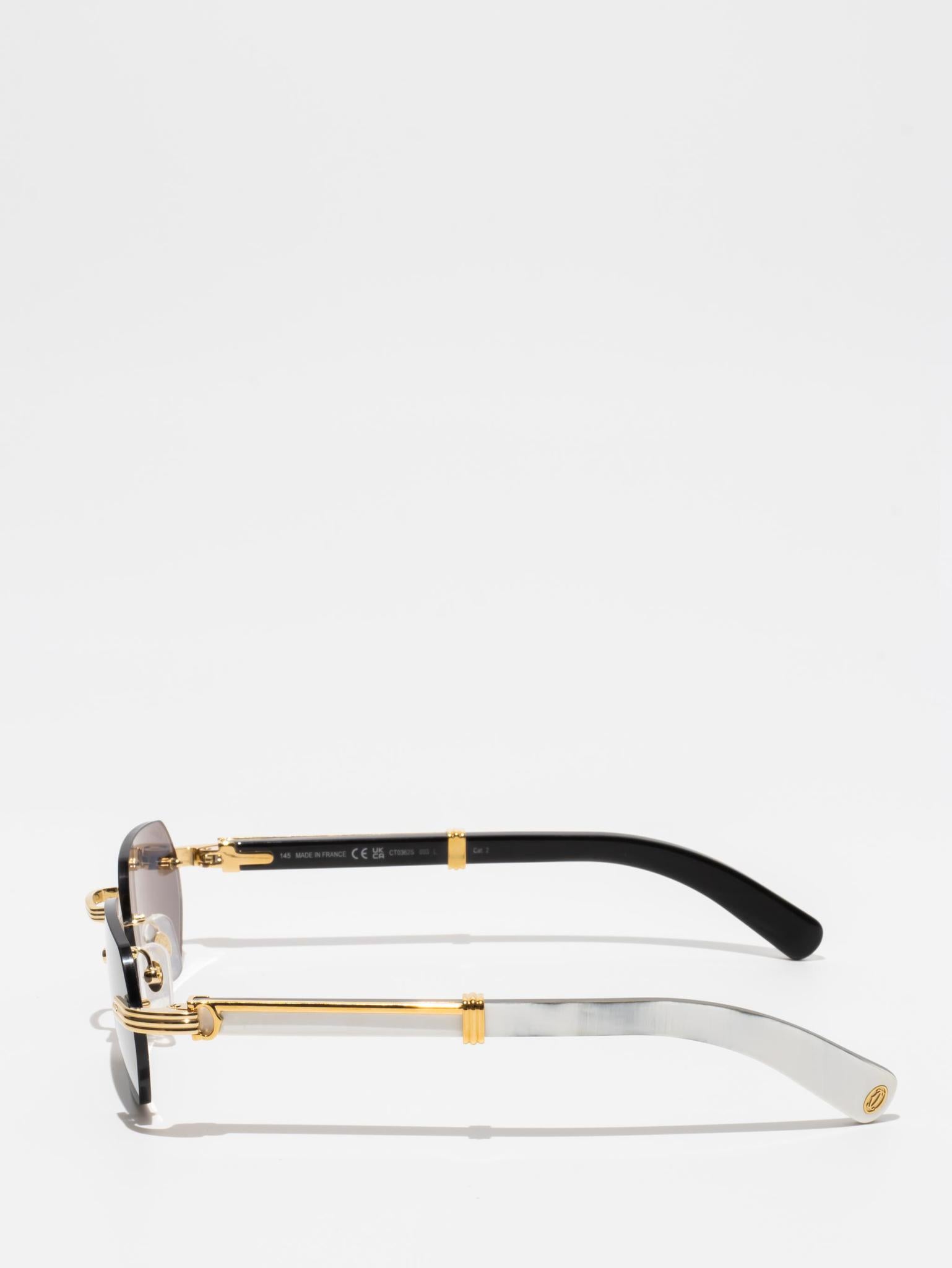 CT0362S 003 PREMIÈRE DE CARTIER BUFFALO HORN SUNGLASSES