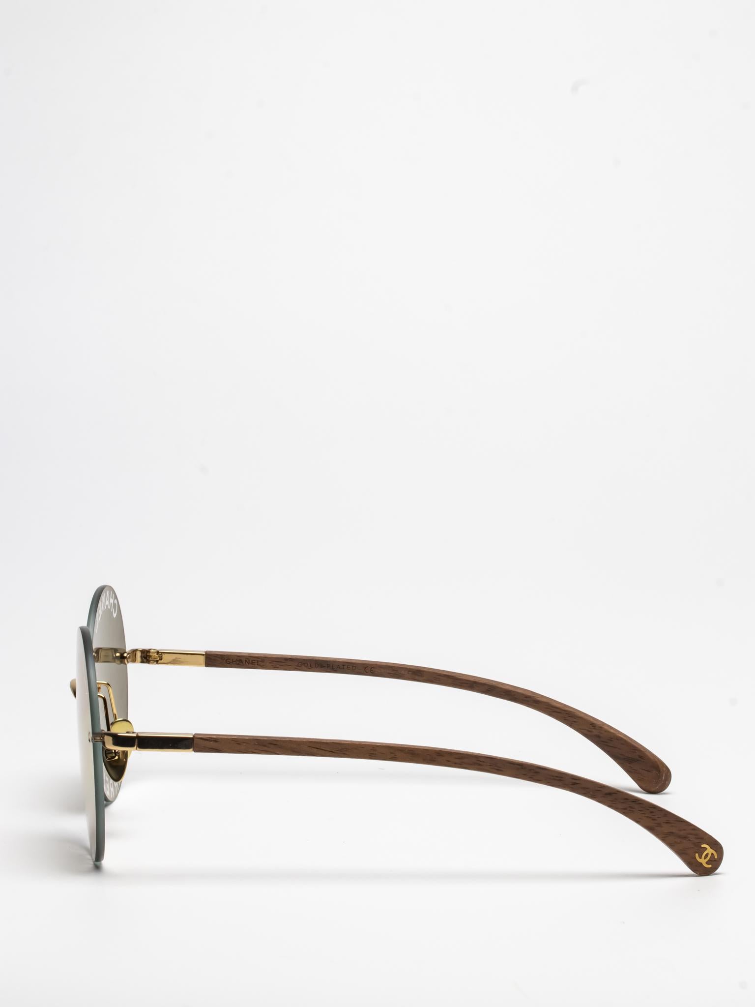 71316 LPW00 | PHARRELL WILLIAMS x CHANEL | ROUND WOOD SUNGLASSES