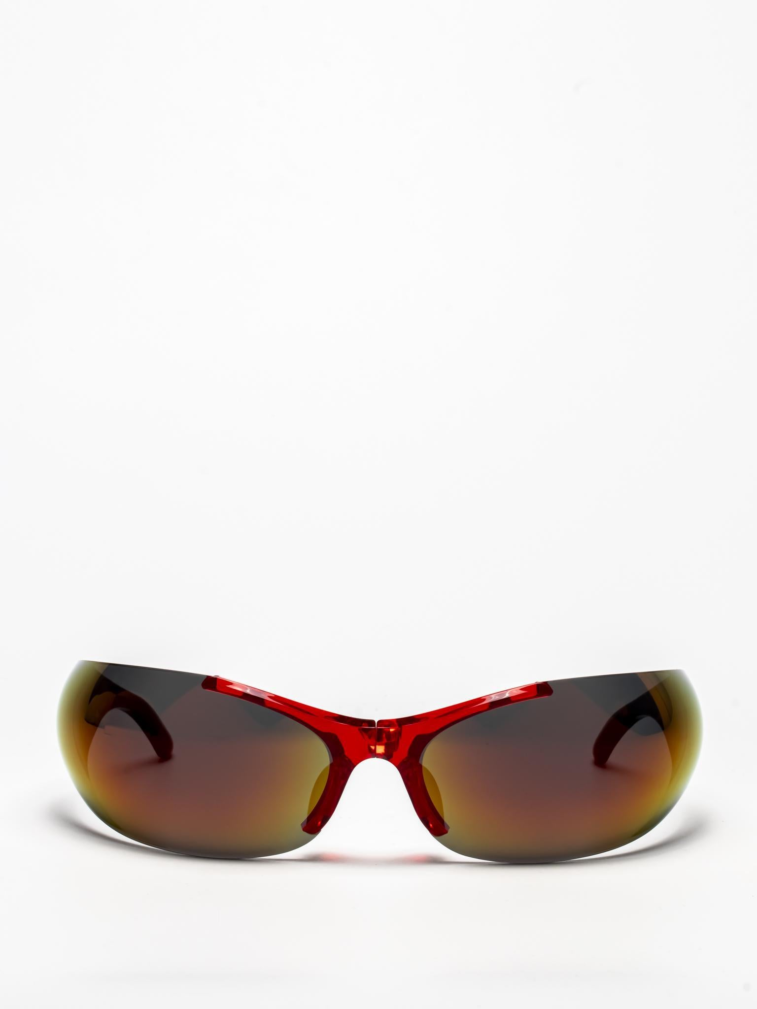 BB0454S 004 RED WRAP SUNGLASSES
