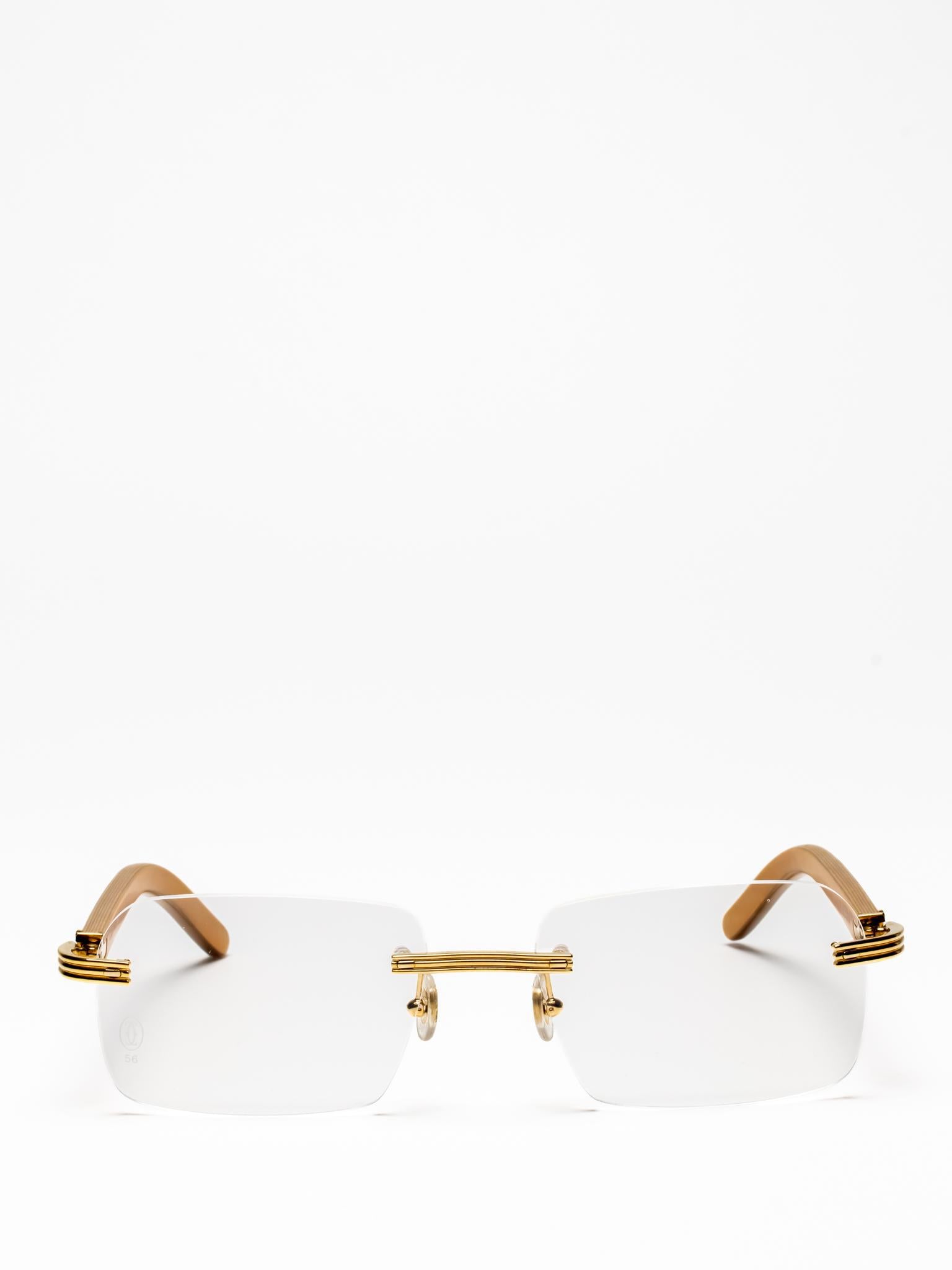 CARTIER | CT0286O 006 | PREMIÈRE DE CARTIER | WOOD EYEGLASSES