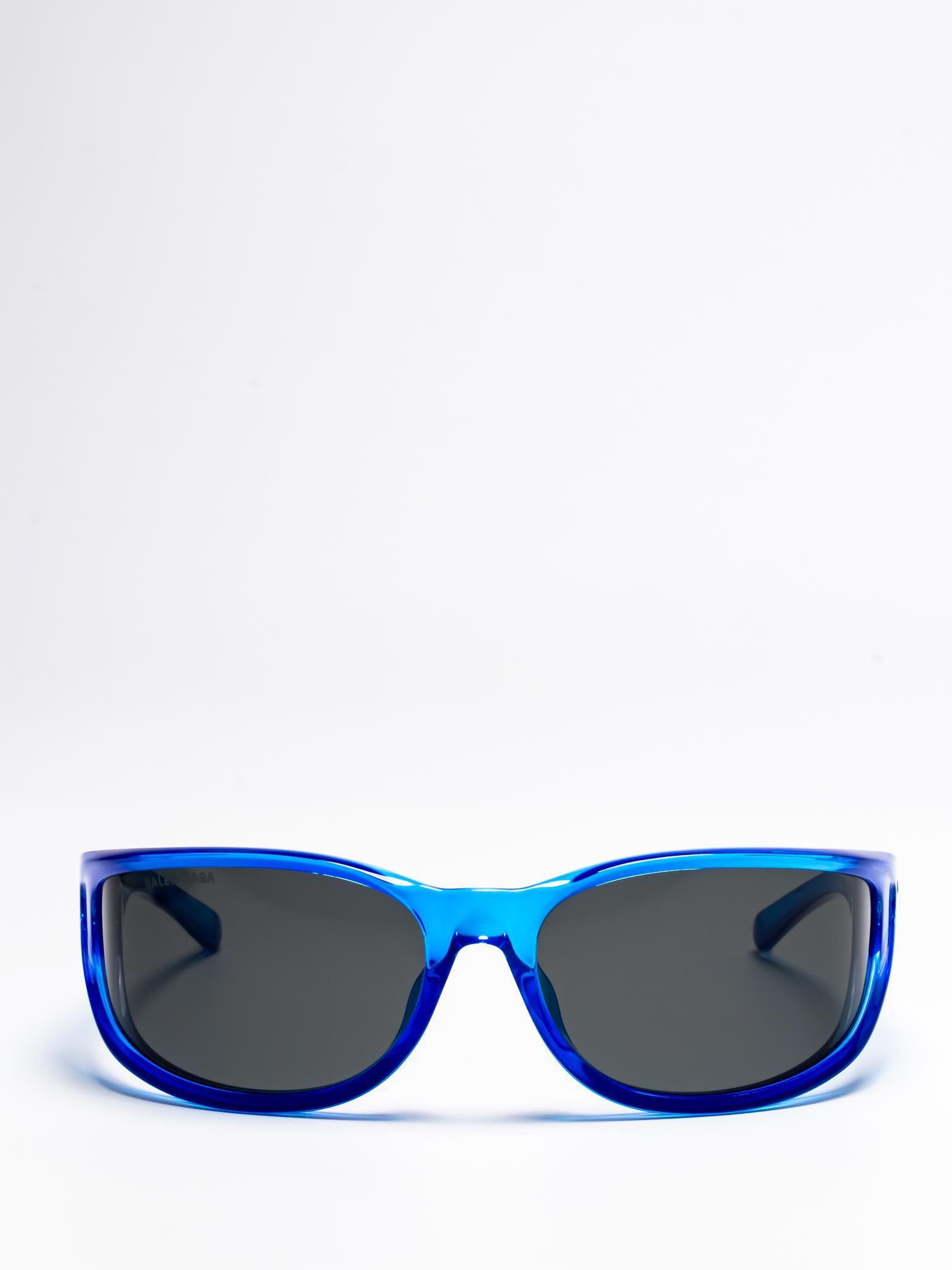 BALENCIAGA | OVAL SUNGLASSES | BLUE | BB0124S 006