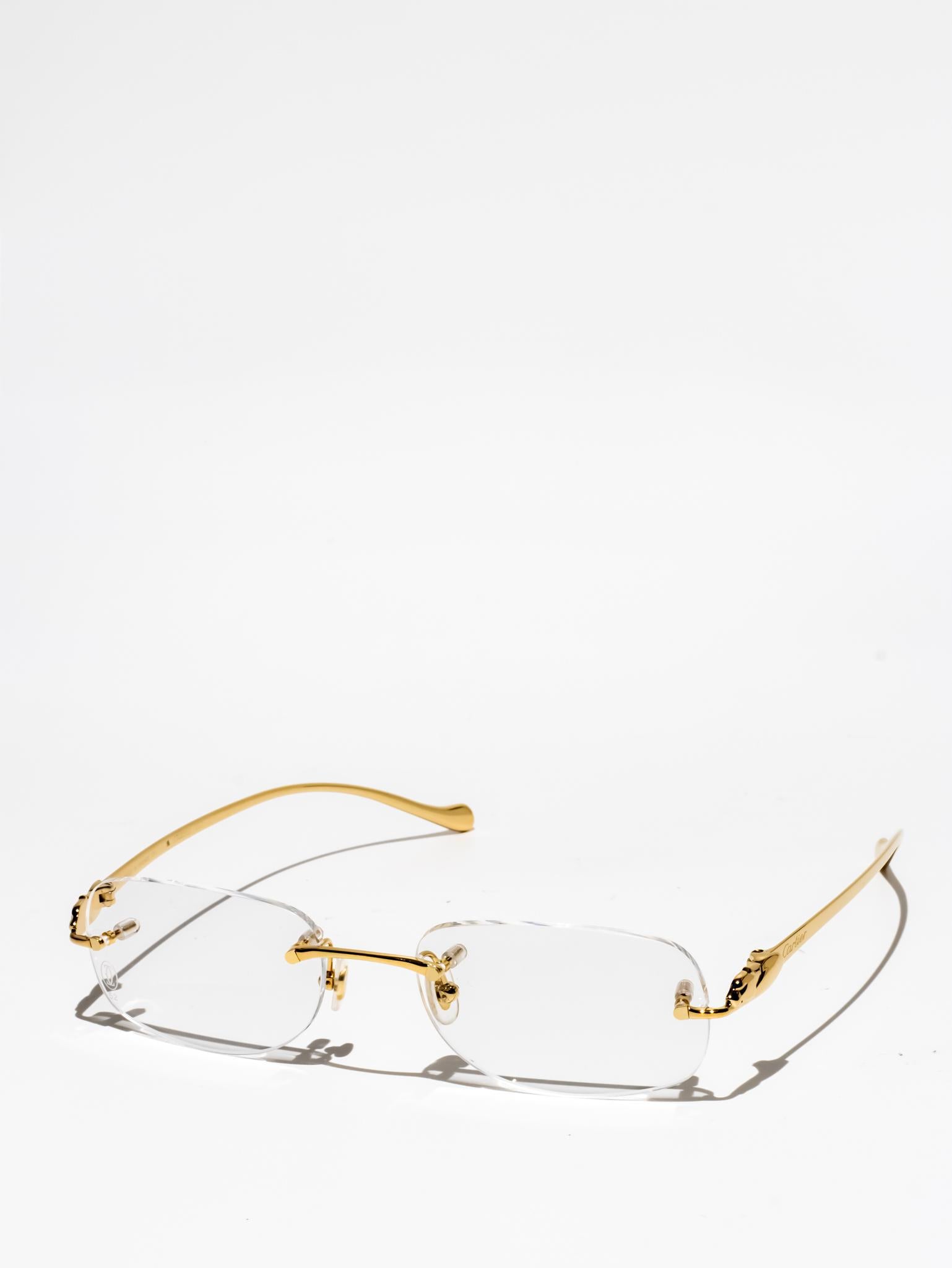 CARTIER CT0058O 002 GOLD PANTHÈRE DE CARTIER EYEGLASSES