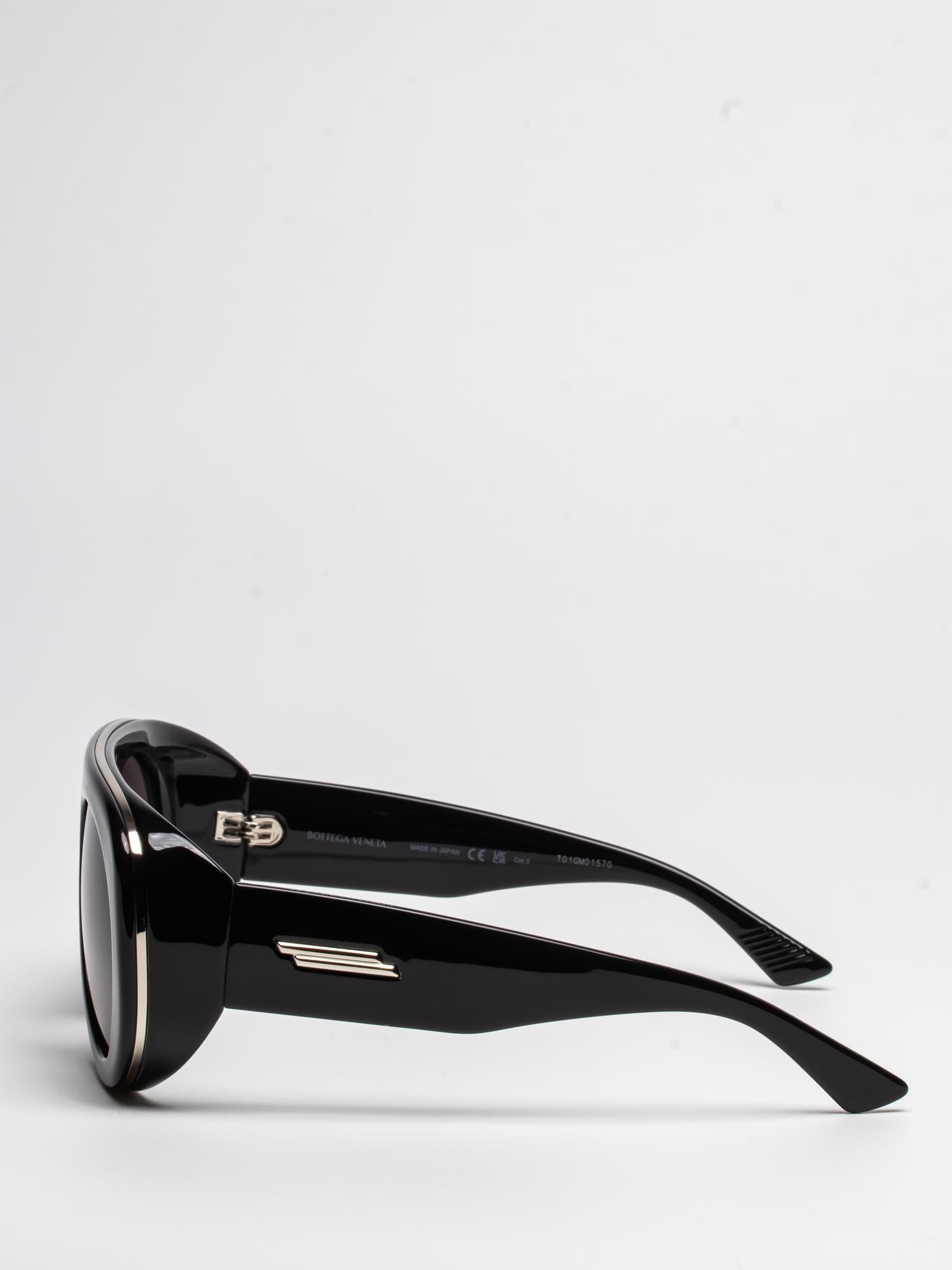 BOTTEGA VENETA | BV1362S 001 | BLACK | OVAL SUNGLASSES
