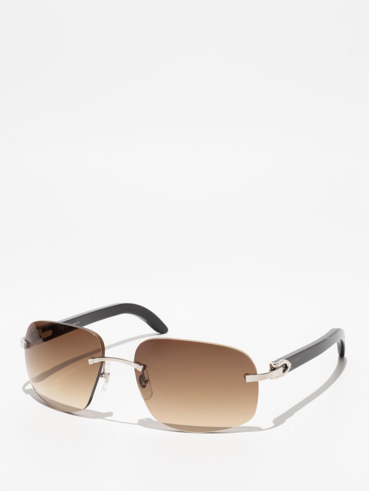 CT0023RS 001 C DÉCOR BUFFALO HORN SUNGLASSES
