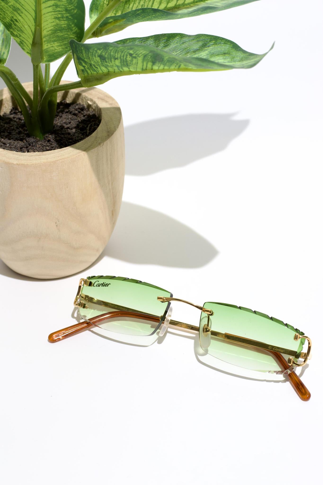 CARTIER C DÉCOR GOLD CUSTOM LENSES - CT0092O - Customized by Hall of Frames