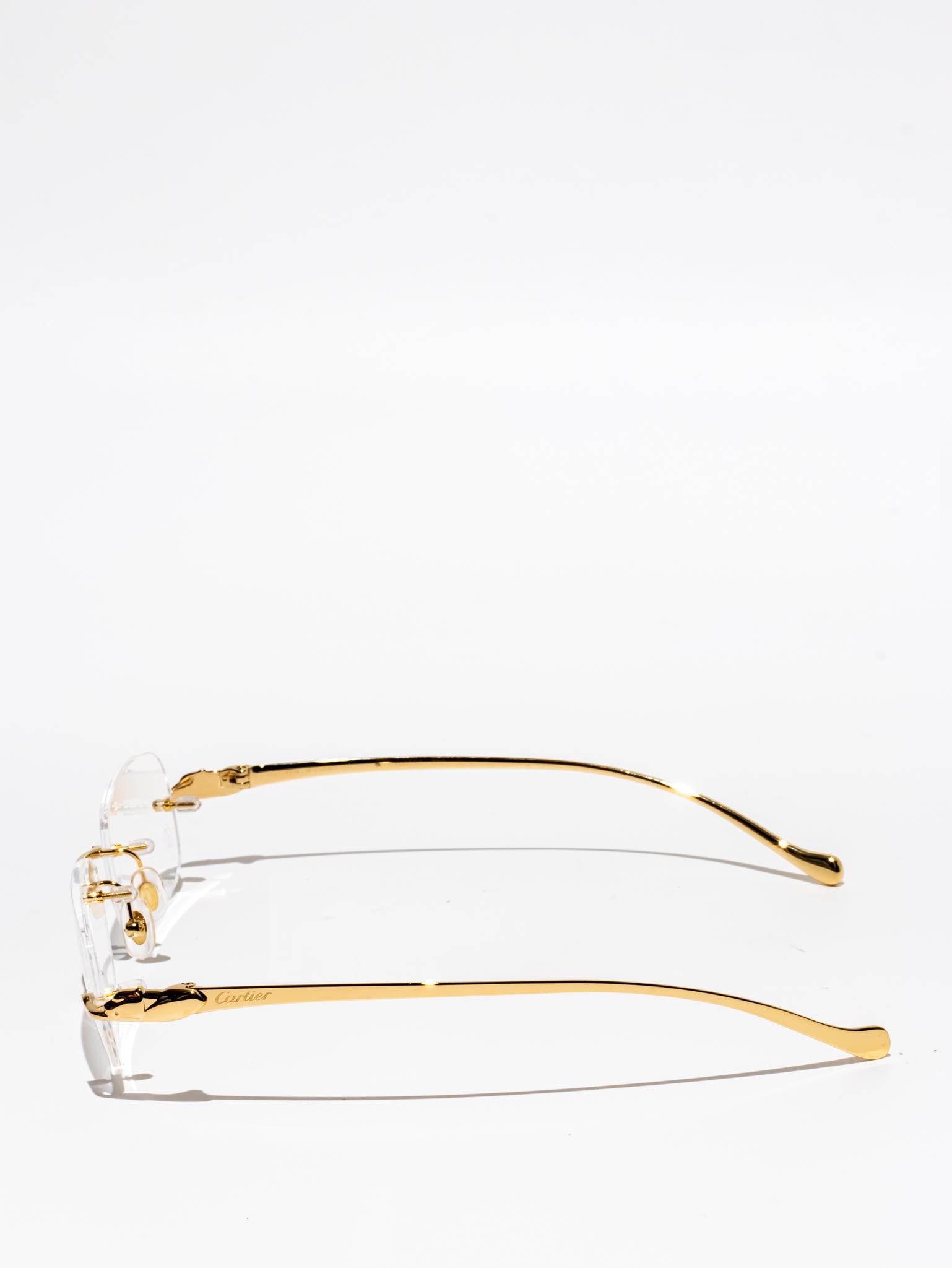 CARTIER CT0058O 002 GOLD PANTHÈRE DE CARTIER EYEGLASSES