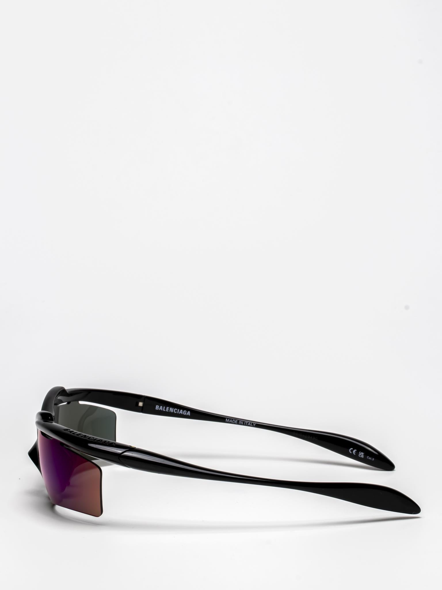 BALENCIAGA | TURBO D-FRAME SUNGLASSES | VIOLET MIRROR | BB0420S 002