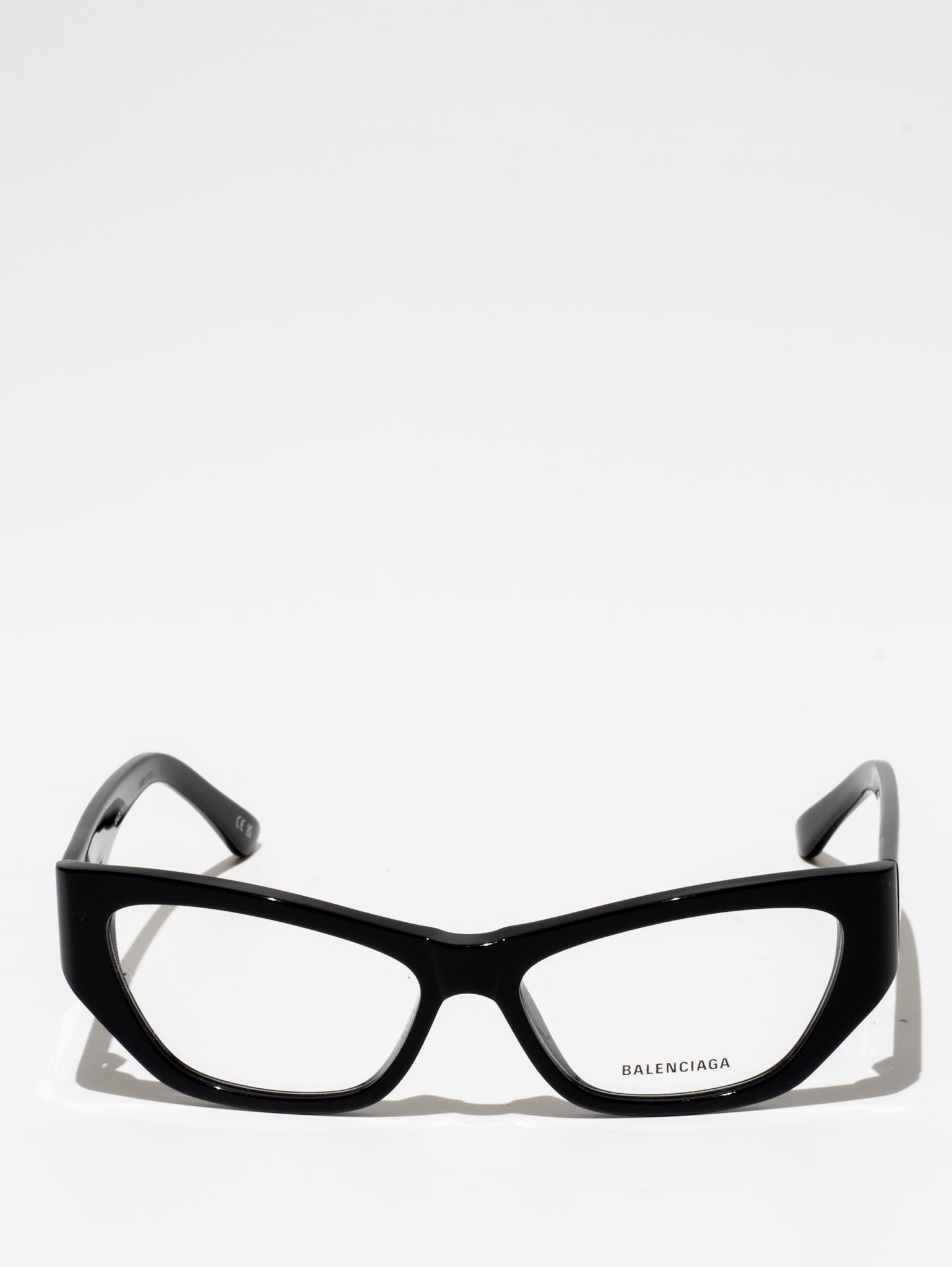 BALENCIAGA | BB0372O 001 | CAT RECTANGLE EYEGLASSES | BLACK
