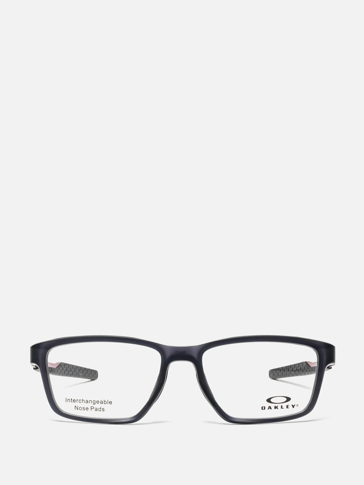METALINK SATIN GREY SMOKE OVAL EYEGLASSES