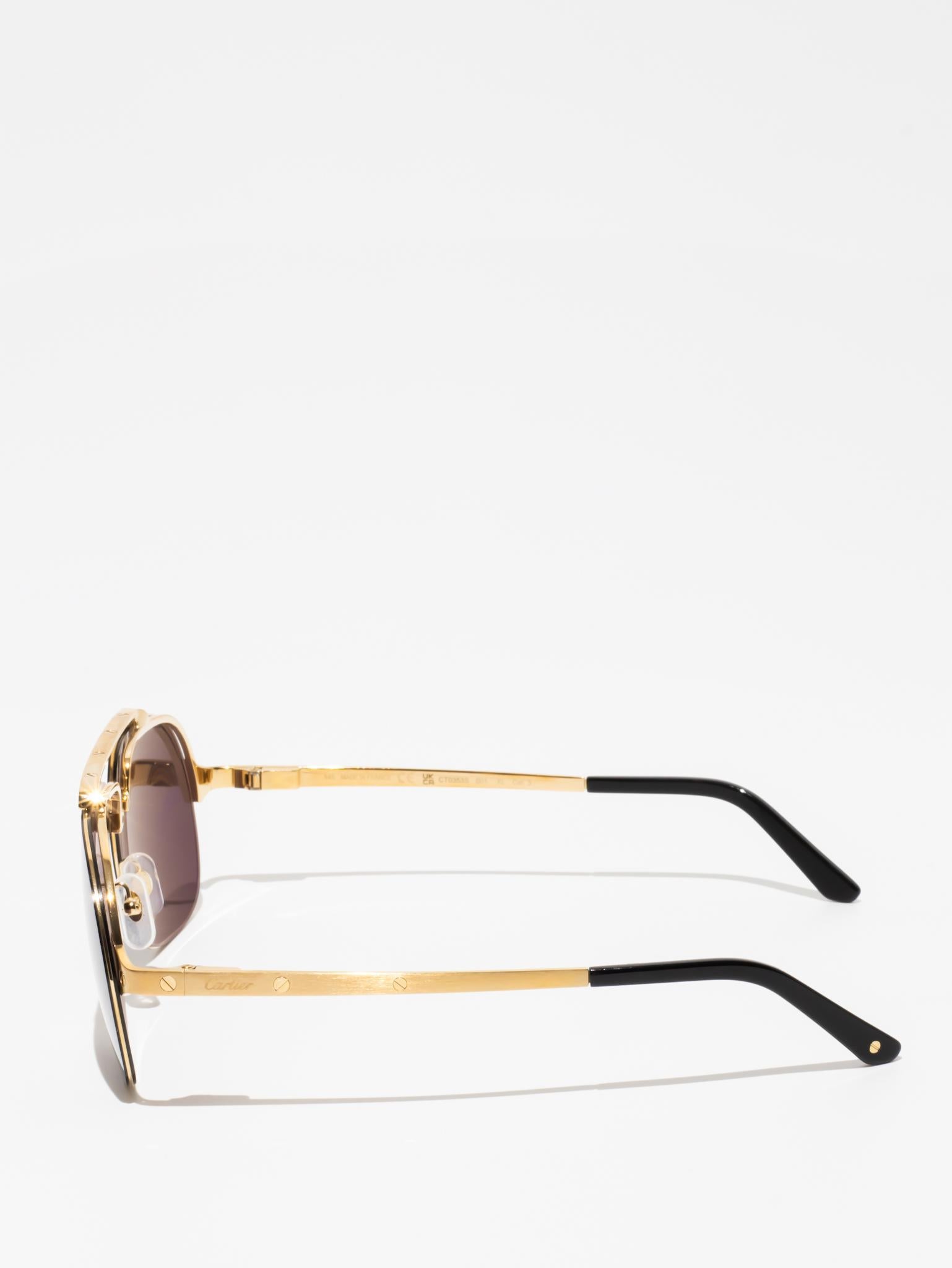 CT0353S 001 | SANTOS DE CARTIER SUNGLASSES