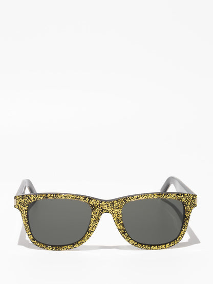 SAINT LAURENT | SL51 008 | GOLD GLITTER | SQUARE SUNGLASSES